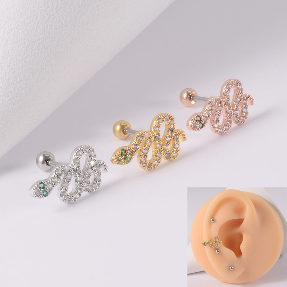 20G Rose Gold Insect Cartilage Stud Earrings for Helix, Daith, Tragus - Hypoallergenic Body Jewelry for Women | Perfect for Everyday Wear, Parties & Gifts