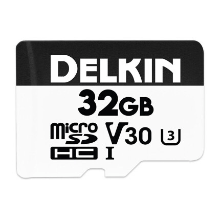 Delkin Devices 32GB UHS-I SDHC Memory Card - High Speed Class 10 for DSLR Cameras, Drones & Action Cameras - Includes SD Adapter for Easy File Transfer