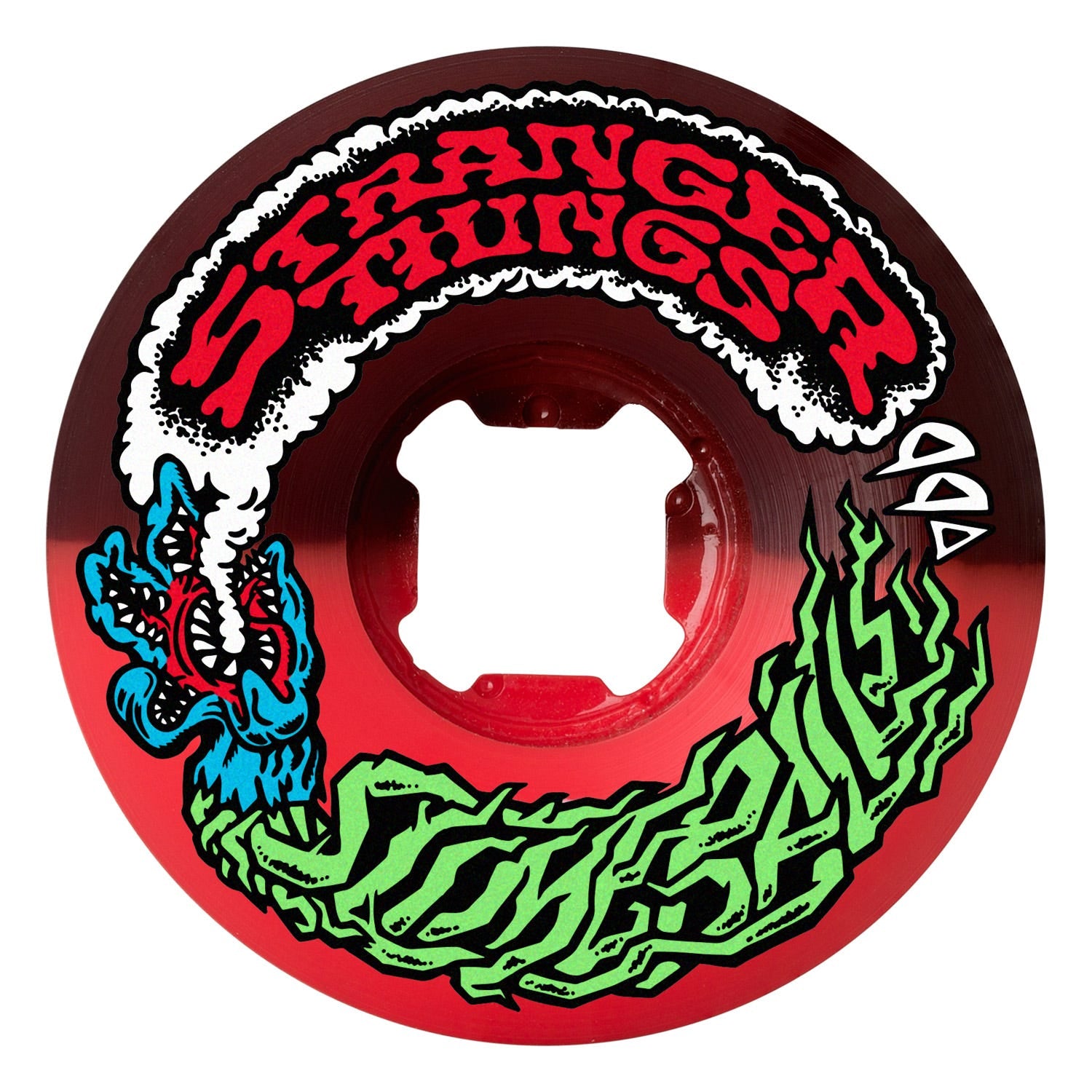Stranger Things Slime Balls - 54mm Red/Black Vomit Wheels for Skateboards - Perfect for 99a Hardness Skate Wheels & 80s Retro Style Skating