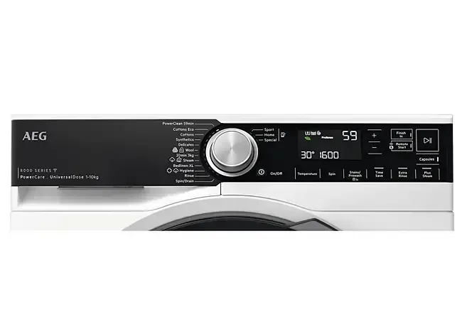 AEG 10kg Front Load Washing Machine - 8000 Series LF8516080/B | Energy Efficient, Quiet Operation | Perfect for Apartments & Small Homes