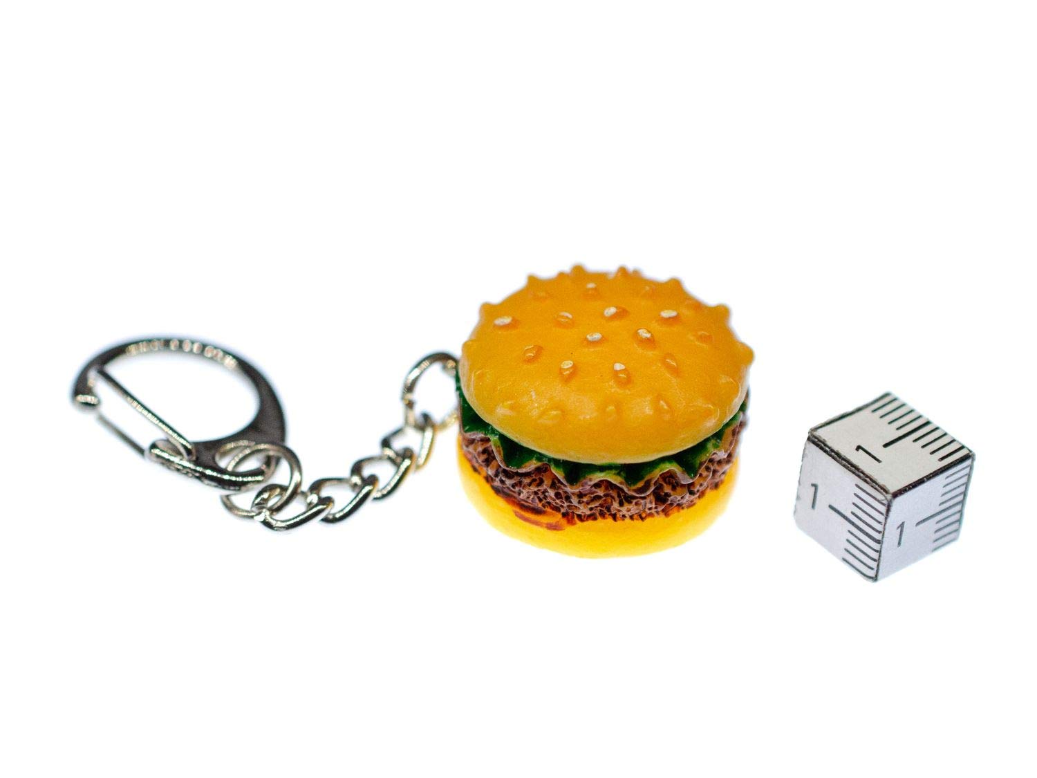 Miniblings Hamburger Keychain - Cute Fast Food Cheeseburger Key Ring for Backpacks, Gifts & Key Organization | Perfect for Burgers Lovers & Fast Food Enthusiasts