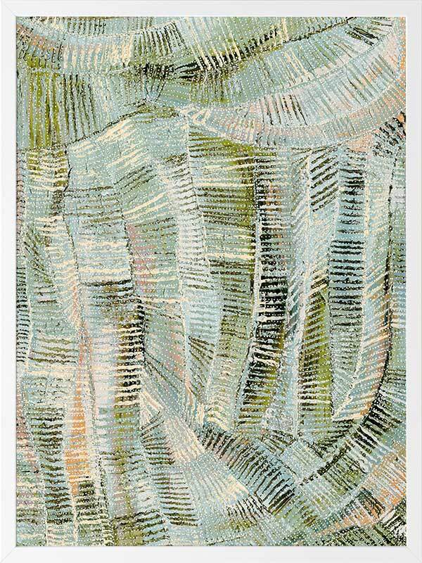 Dhala Bu Nya Green Framed Art Print - Modern Botanical Wall Decor for Living Room, Bedroom & Office - Perfect for Home Decor & Gifts