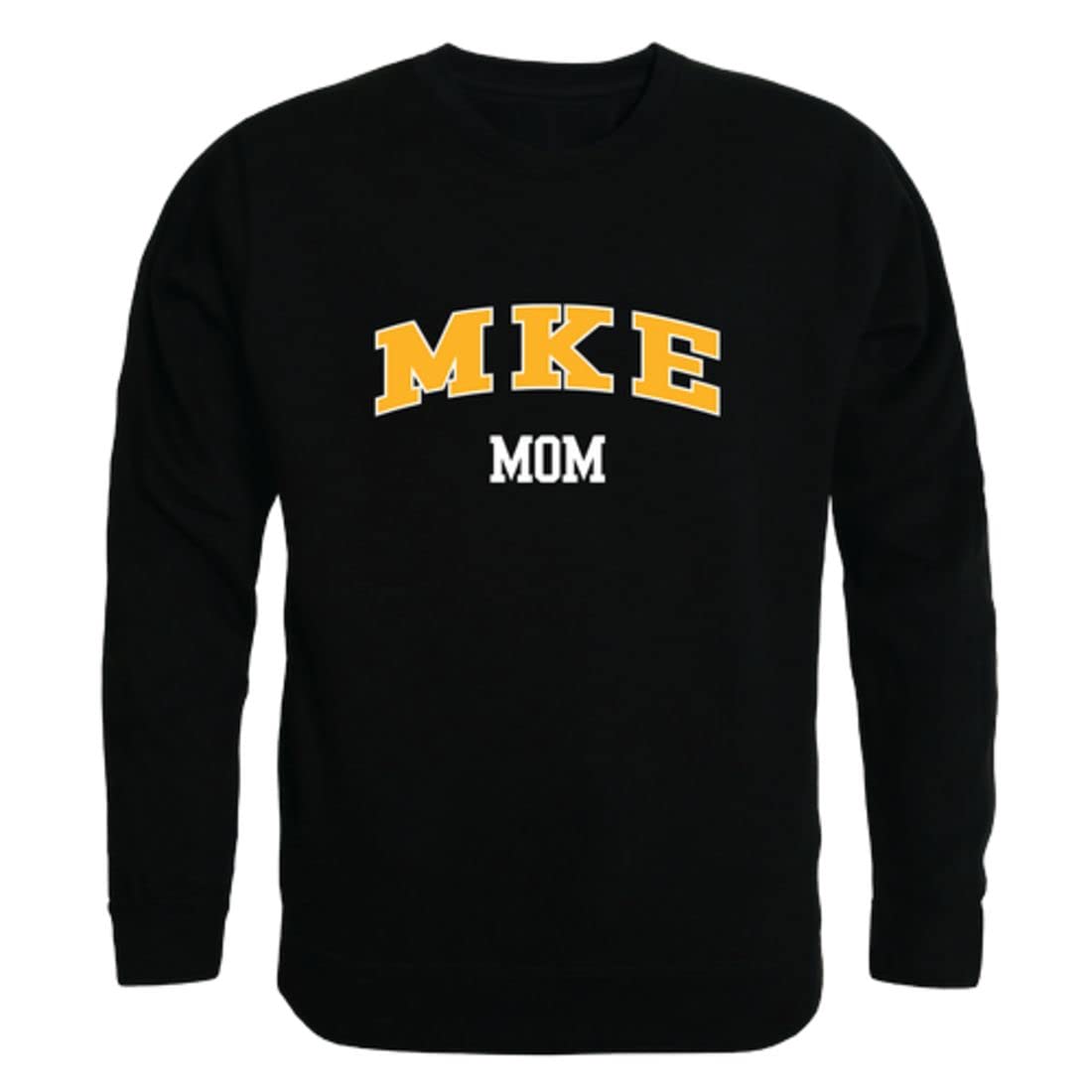 UW Milwaukee Panthers Mom Fleece Crewneck Pullover Sweatshirt - Black | Comfortable University of Wisconsin Apparel for Moms & Fans | Perfect for Game Day, School Spirit & Casual Wear