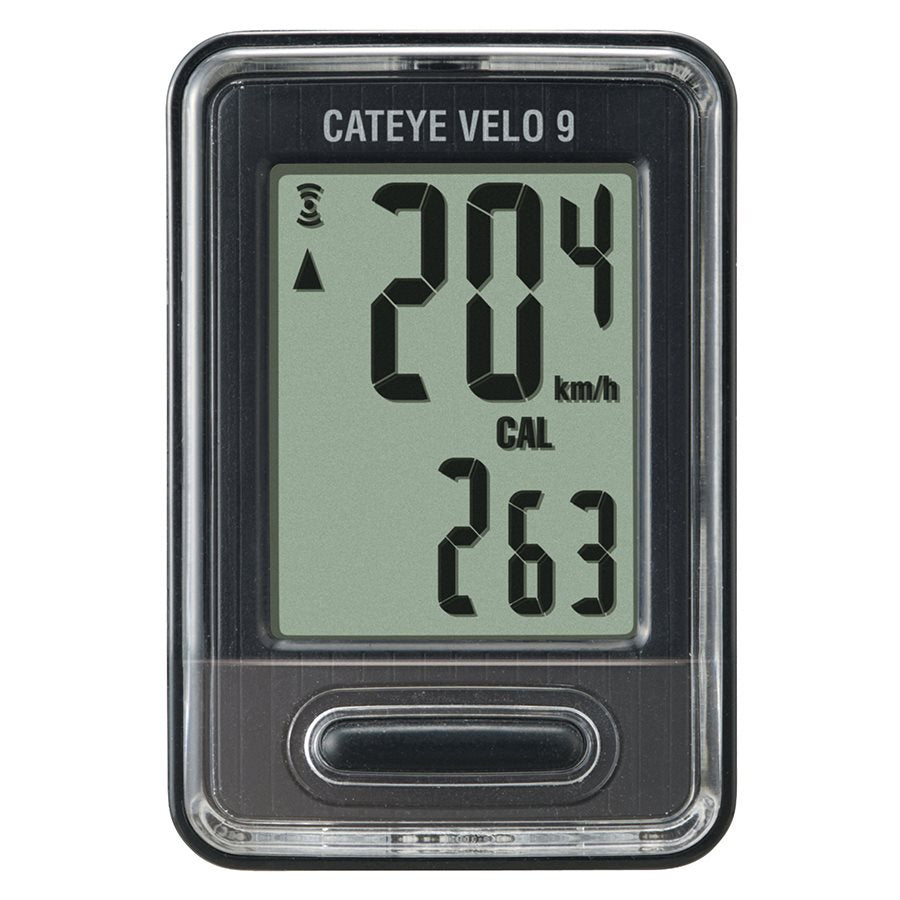 Cat Eye Velo 9 CC VL820 Wireless Bike Computer with Speed & Distance Tracking - Perfect for Road Cycling, Mountain Biking & Commuting