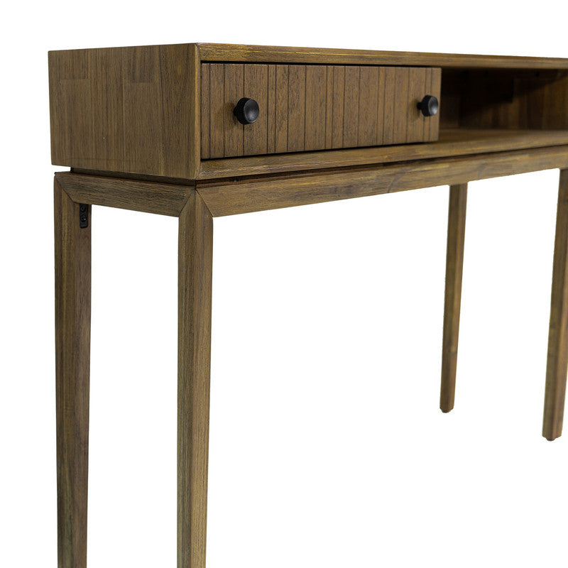 Modern Borgergade 43.5 Sofa Table - Solid Wood Chestnut Finish - Perfect for Living Room, Entryway, or Behind Couch Decor