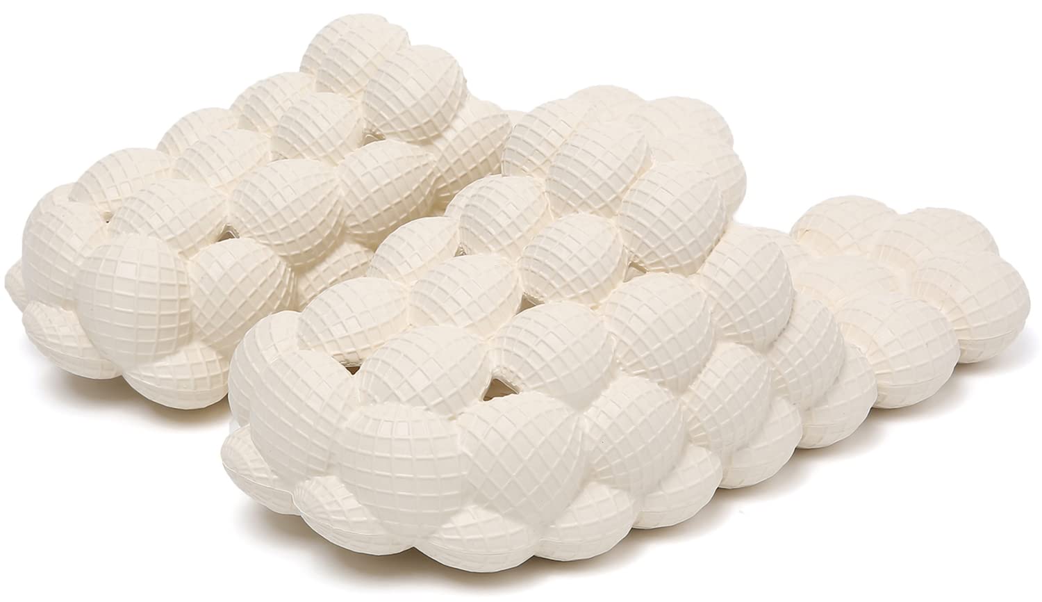 PLMOKN Women's & Men's Cloud Slides - Non-Slip Bubble Massage Slippers for Indoor, Outdoor, Shower & Summer Wear - Comfortable House Sandals for Relaxation & Beach Use