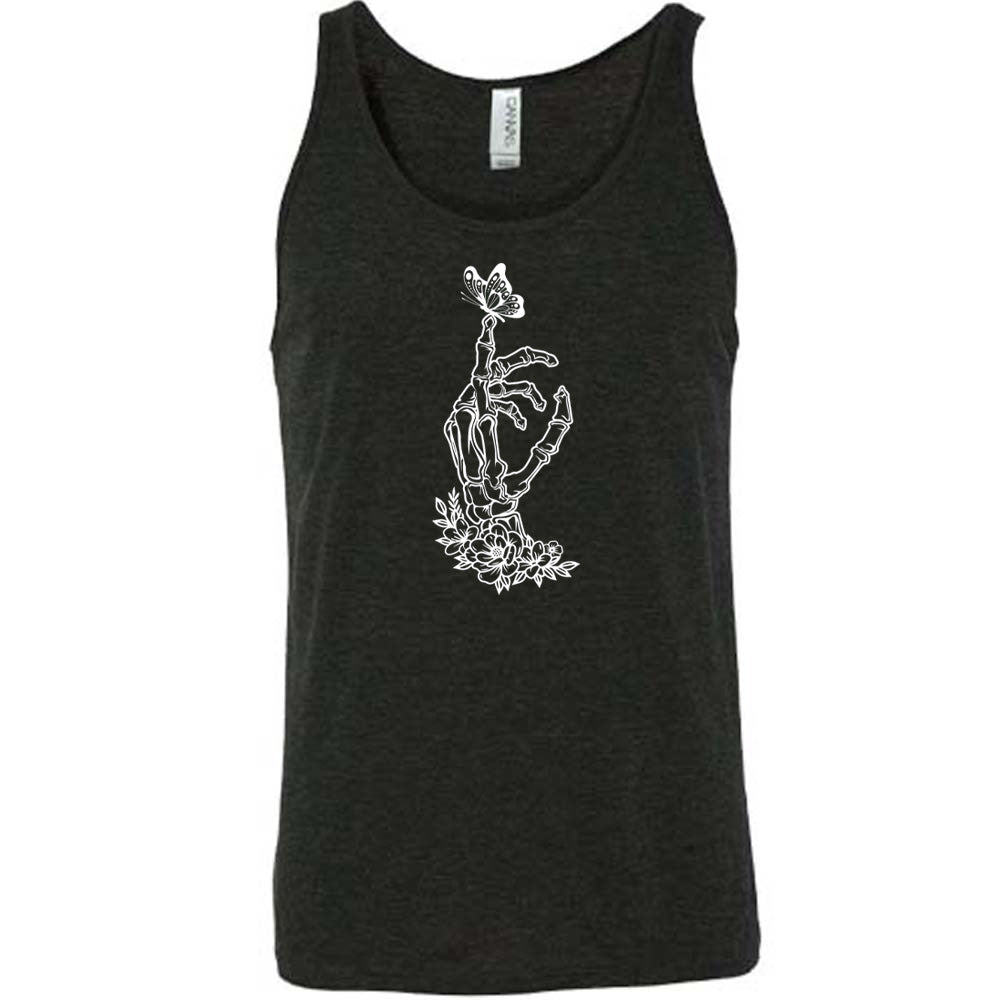 Skeleton Hand Butterfly Graphic T-Shirt for Men & Women | Gothic Style Unisex Tee for Halloween, Concerts & Casual Wear