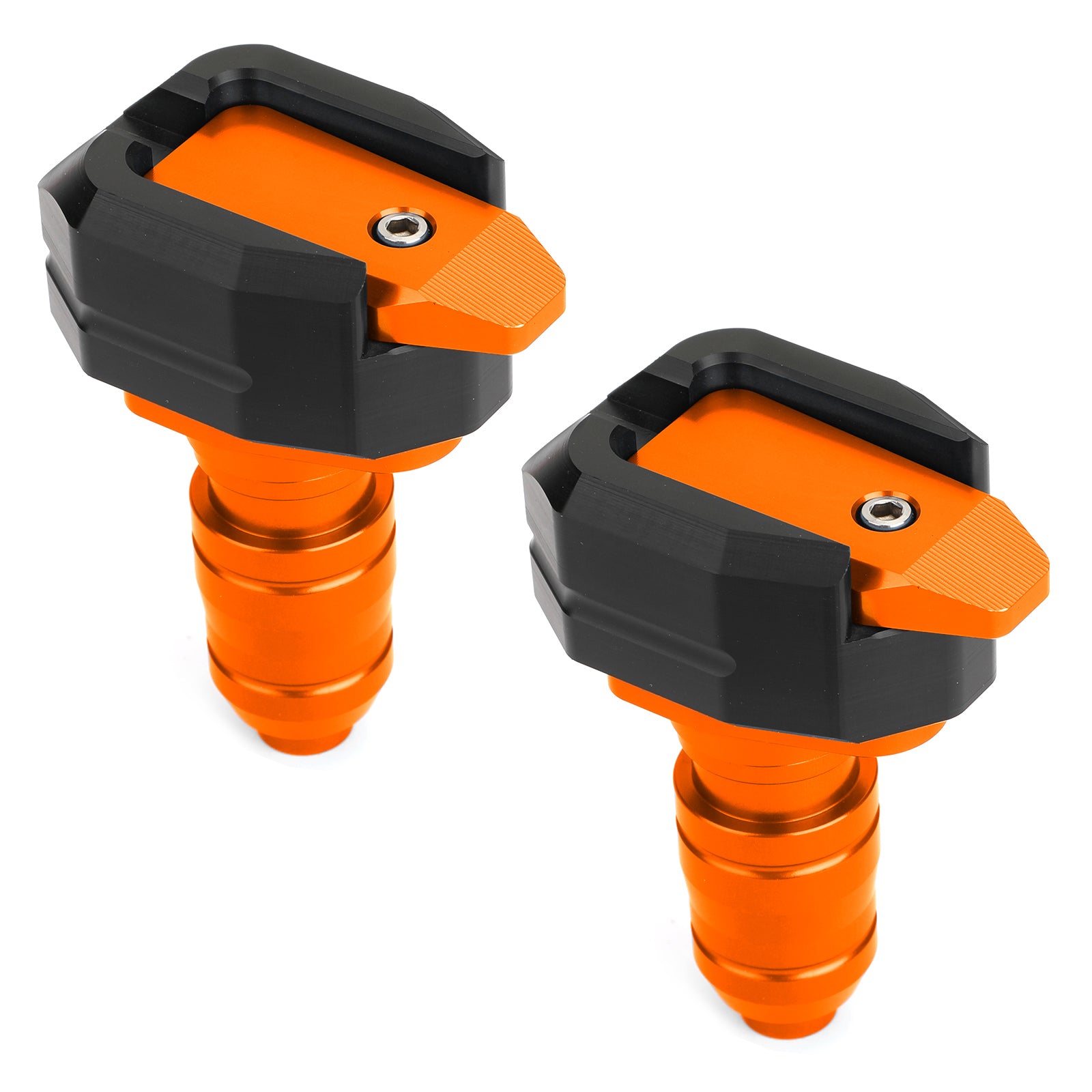 CNC Orange Motorcycle Crash Sliders - 1 Pair Durable Race Slip Pads for Ground Protection | Perfect for Track Racing, Street Biking & Off-Road Adventures