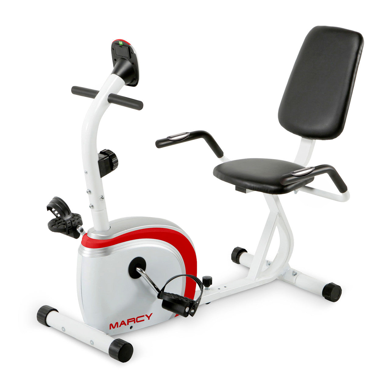 Marcy NS-908R Recumbent Exercise Bike with Pulse Monitor - Comfortable Seated Workout for Home Gym, Seniors & Physical Therapy - Perfect for Low-Impact Cardio Training & Rehabilitation Exercises