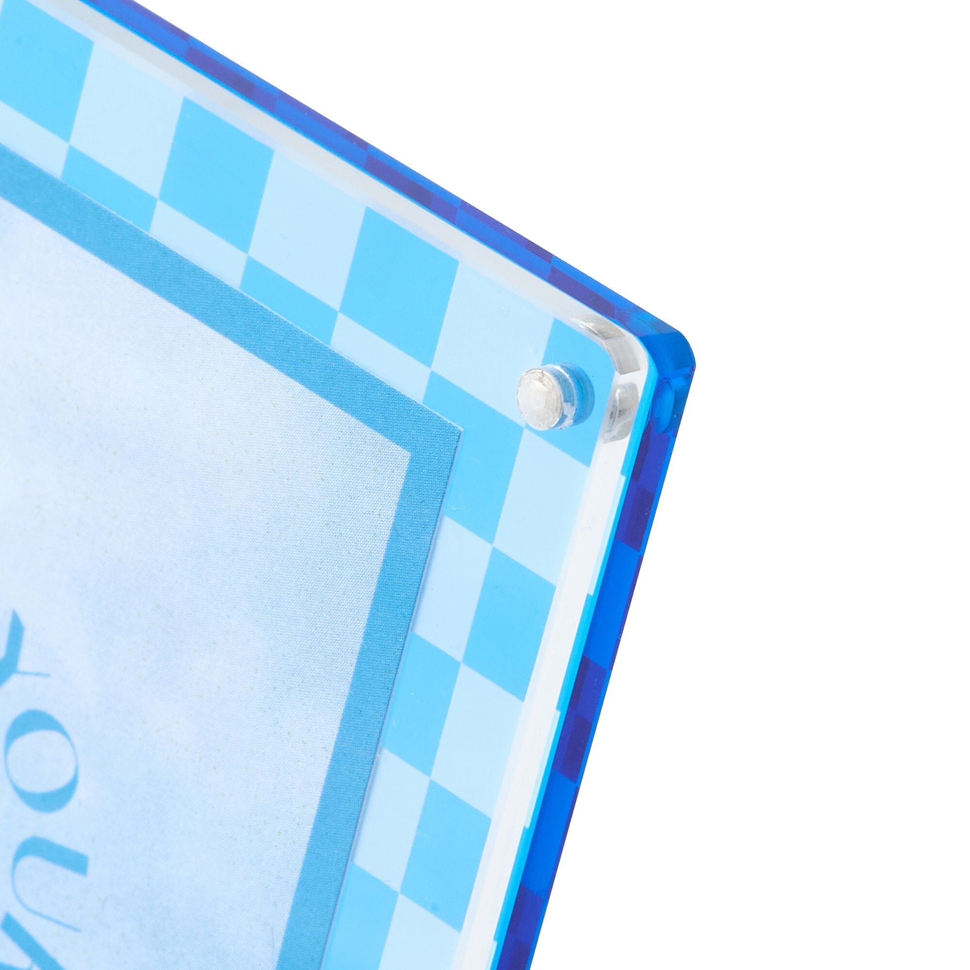 Vibrant Mini Blue Acrylic Photo Frame - Perfect for Home Decor, Office Desk, and Gift Giving