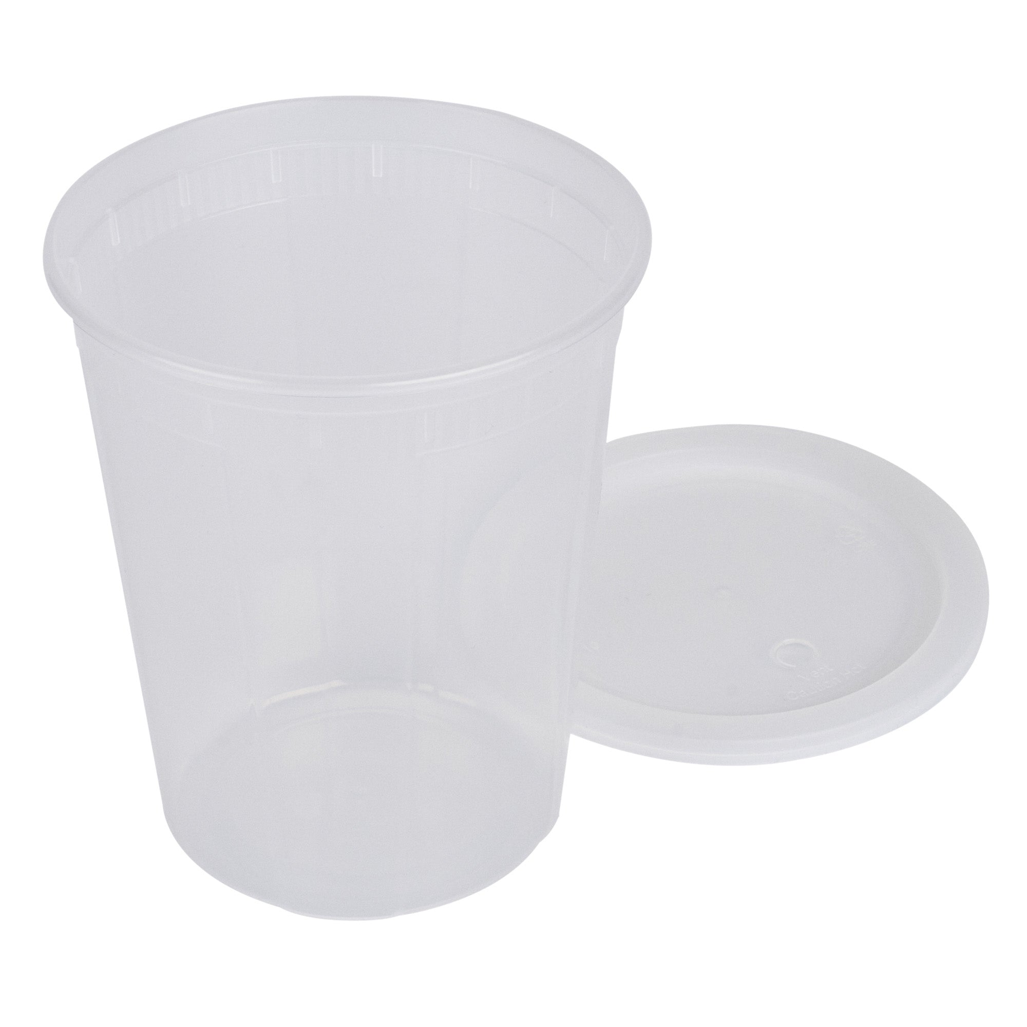 40oz Clear Plastic Soup Containers with Lids - 50 Pack Round Microwave Safe Food Storage Containers for Takeout, Meal Prep & Leftovers