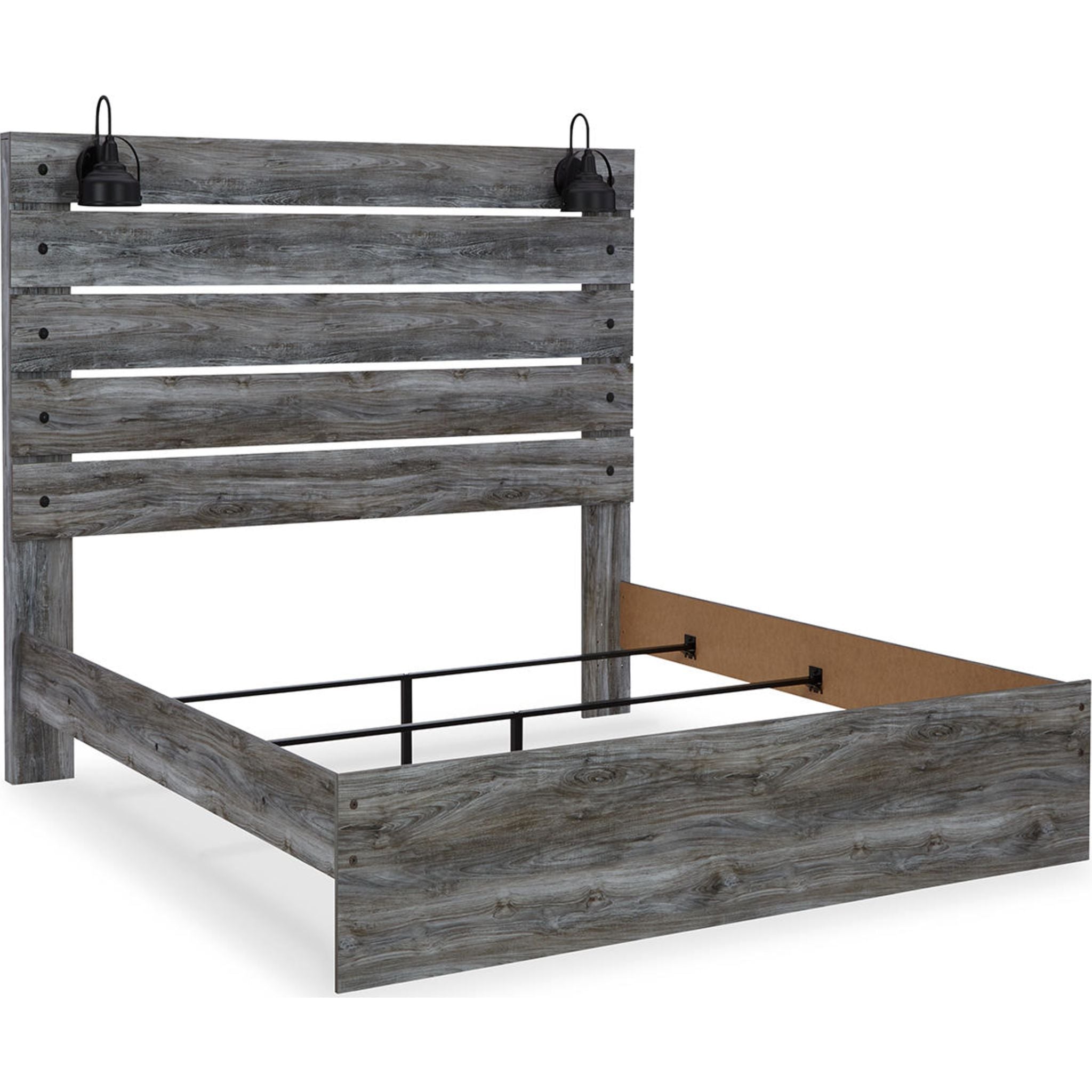 Baystorm 6-Piece Queen Size Bedroom Furniture Set - Modern Gray Panel Bed Frame with Nightstands and Dresser | Perfect for Master Bedrooms, Guest Rooms & Small Spaces