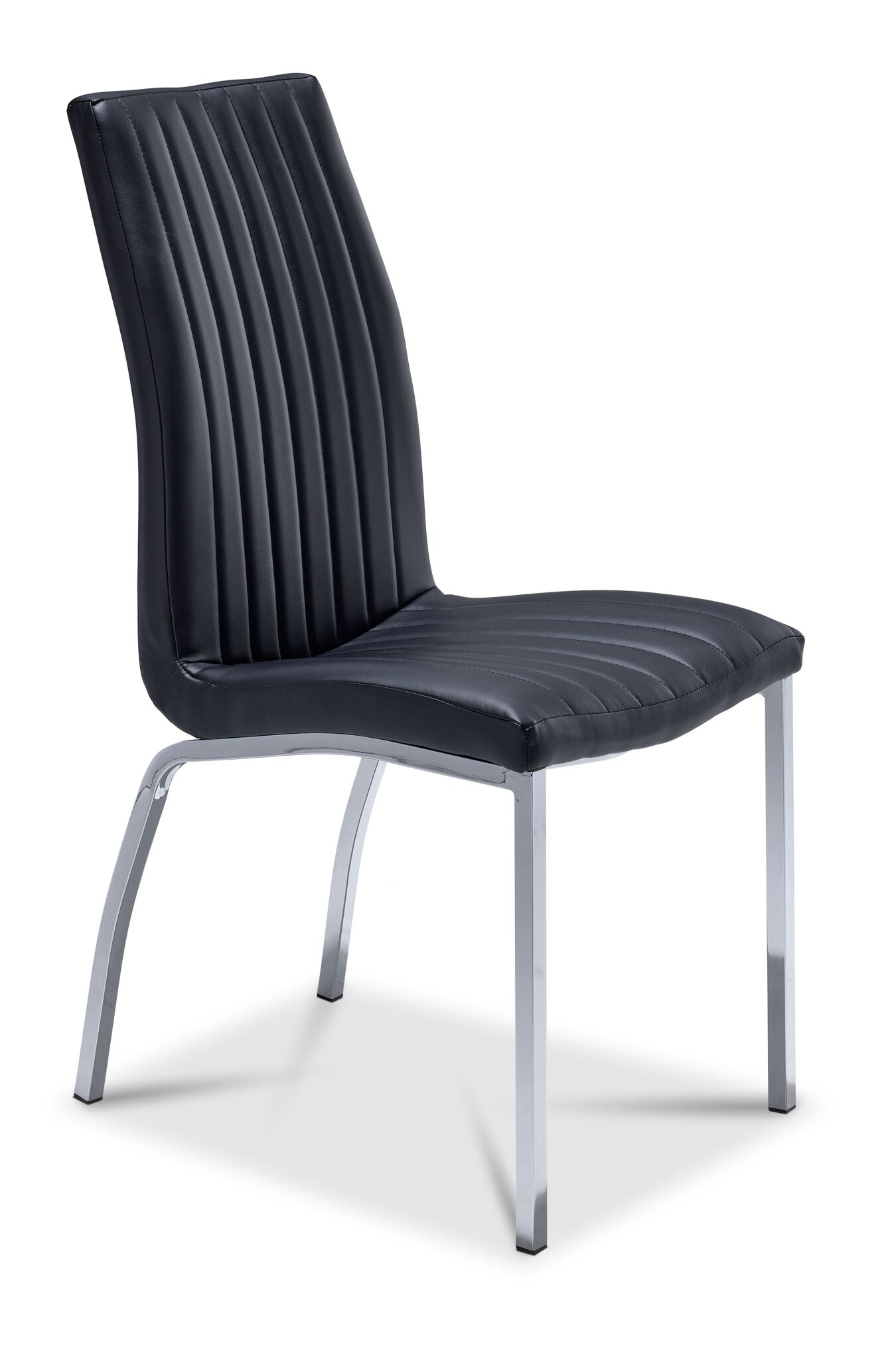 Axis Dining Chair - Modern Black & Chrome Metal Frame for Kitchen, Dining Room, or Office - Comfortable & Stylish Seating Solution