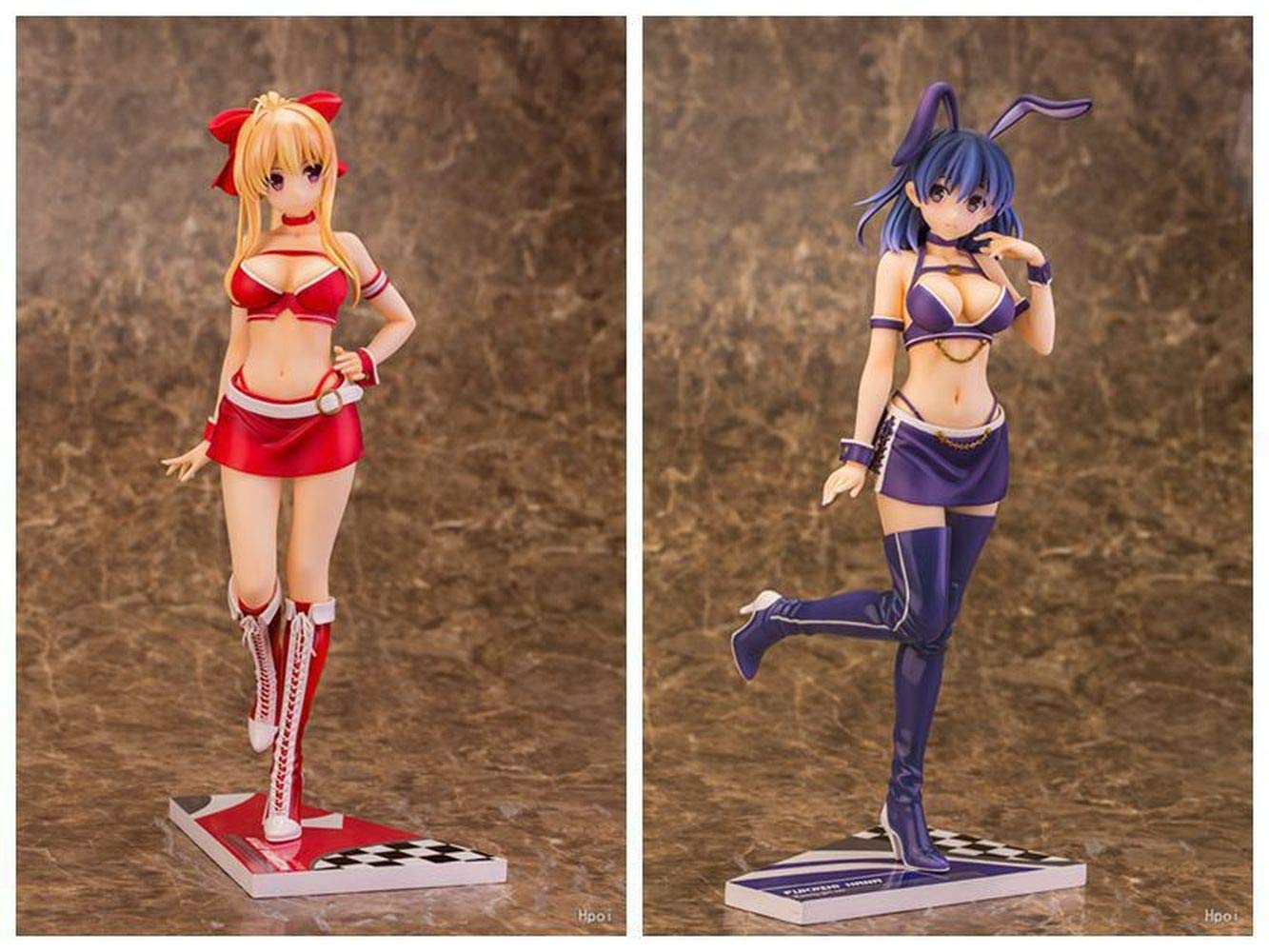 Kimoka 2PCS Anime Racing Girl PVC Action Figure - Aun Fukiishi Hnan Kurehito Collectible Model Toys for Display, Gift, and Anime Fans Collection
