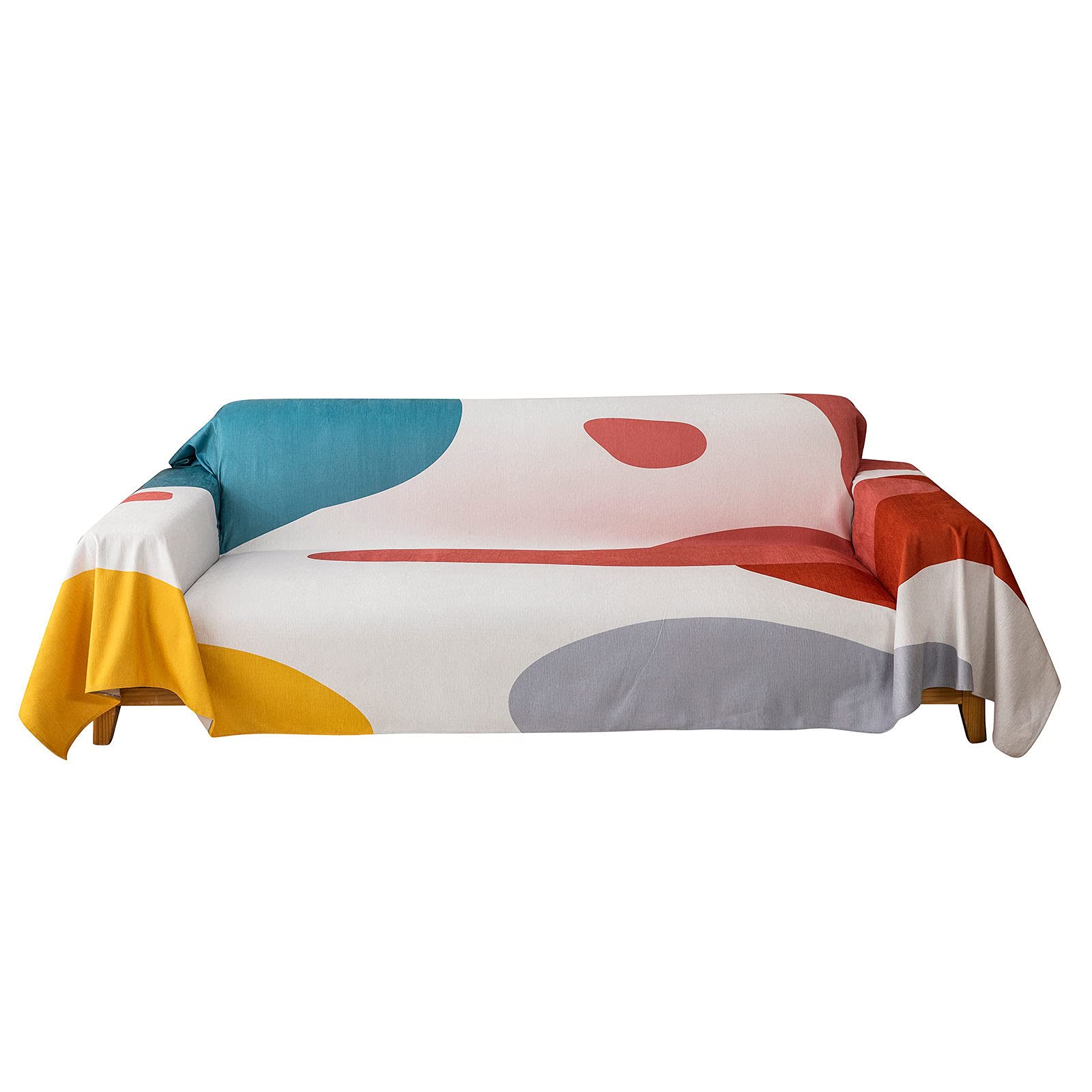 HALOUK 3 Seater Sofa Cover - Universal Stretchable Slipcover, Soft Thick Washable Furniture Protector, Polyester Fabric Couch Cover for Living Room (180×340cm/71×134inch) - Perfect for Pets, Kids & Daily Use