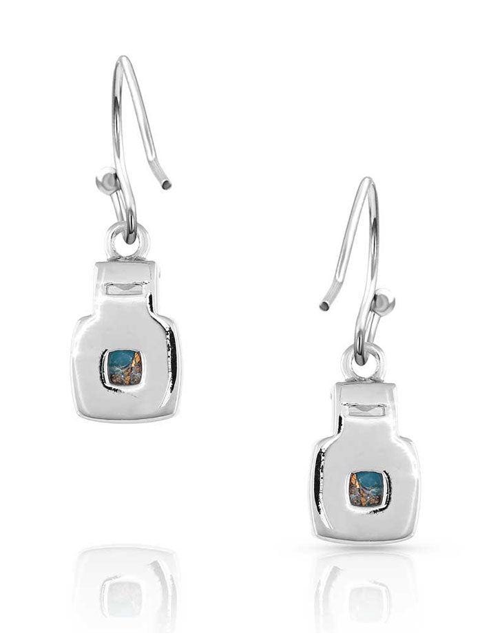 Montana Silversmiths ER5178 Women's Golden Rush Turquoise Earrings in Sterling Silver - Perfect for Western Fashion & Boho Jewelry Lovers