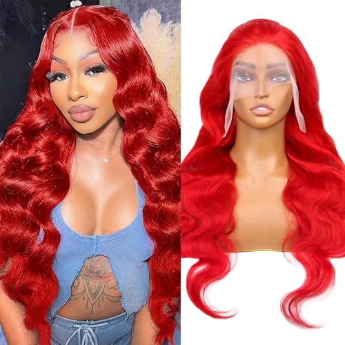 Red 13x6 Body Wave Wig
