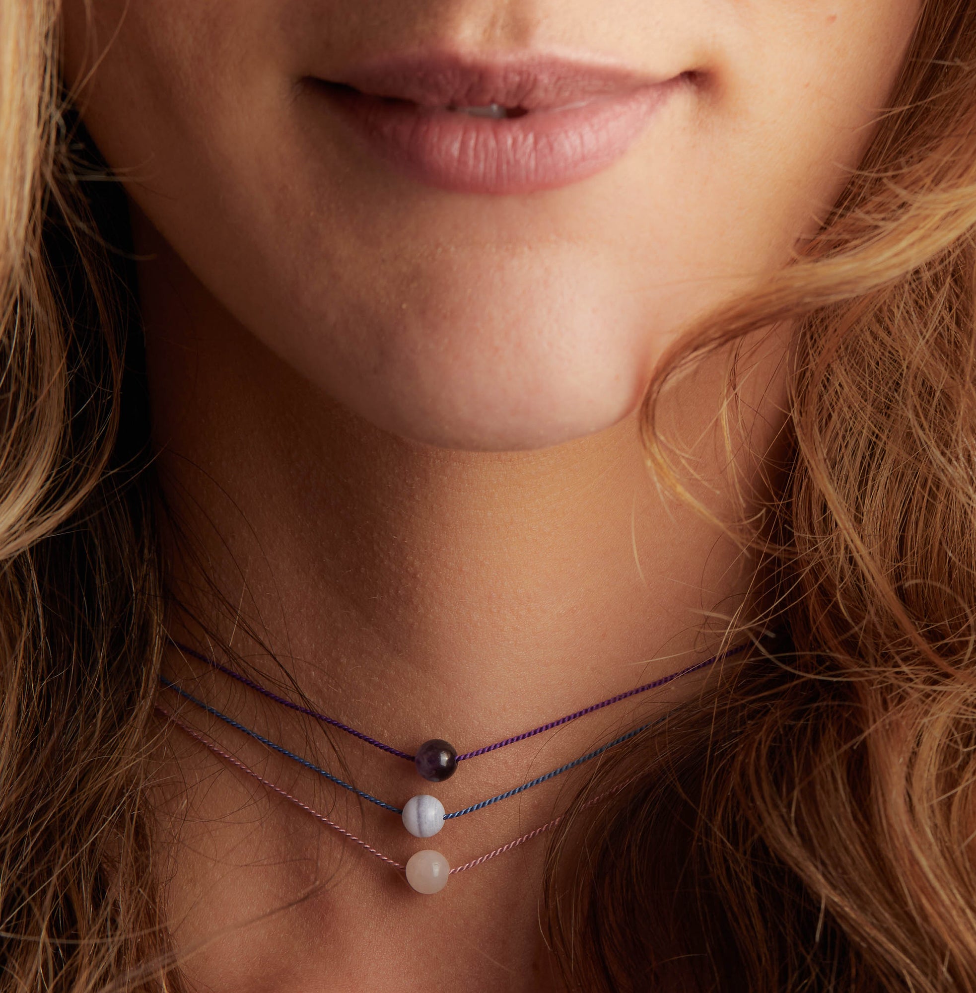 Natural Amethyst Gemstone Cord Necklace for Women - Healing Crystal Jewelry for Meditation, Yoga & Spiritual Gifts