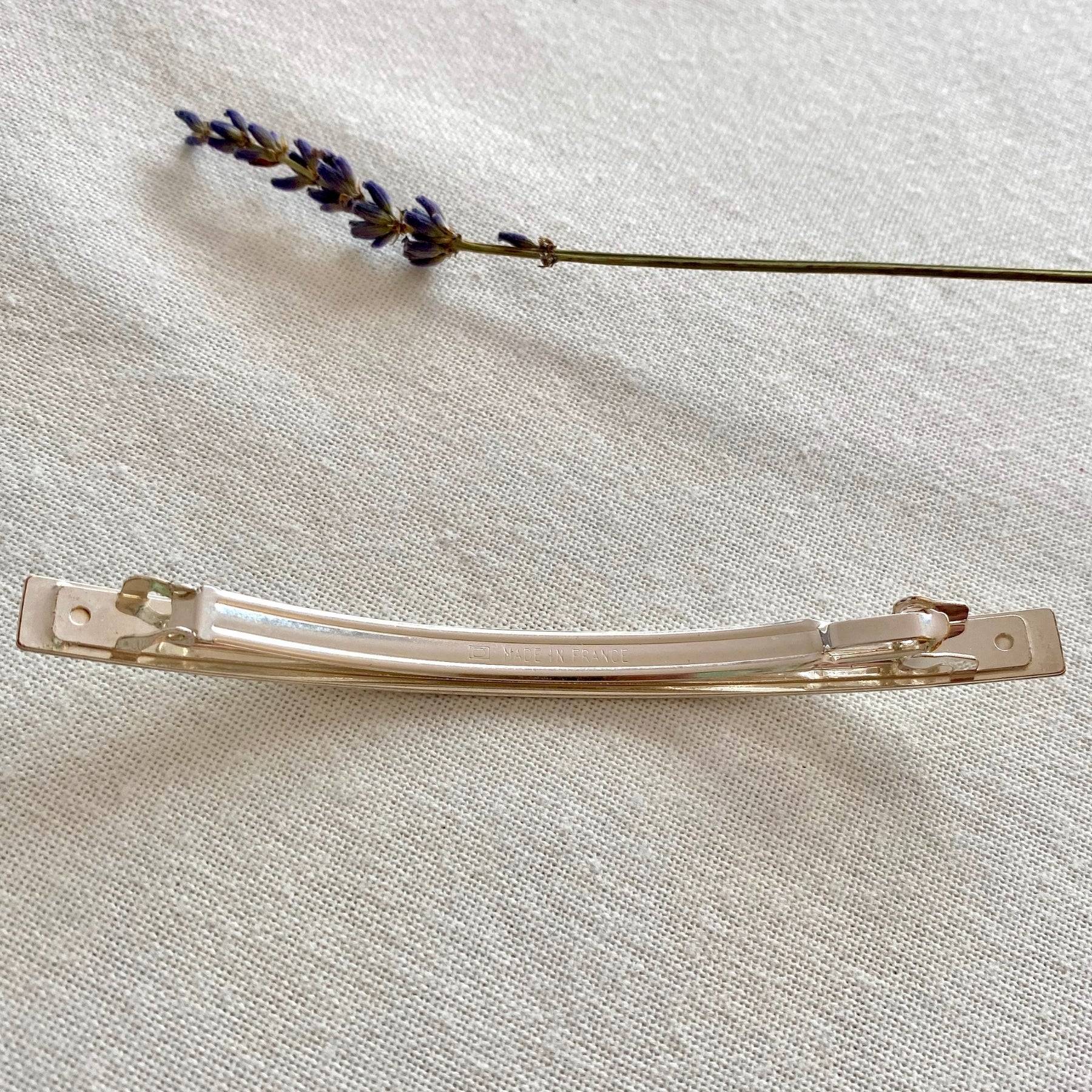 Grande Barrette Adèle - Silver Smooth Hair Clip for Women & Girls - Perfect for Everyday Wear, Parties & Special Occasions
