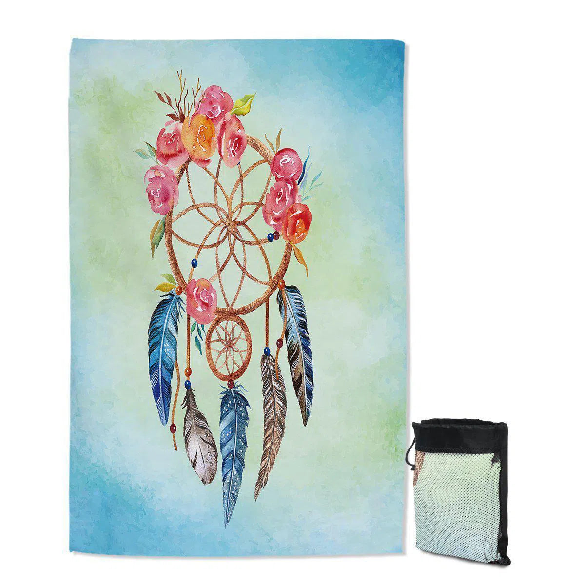 Derawan Island Sand Free Quick Dry Beach Towel - Lightweight & Super Absorbent for Travel, Pool, Yoga, and Outdoor Activities