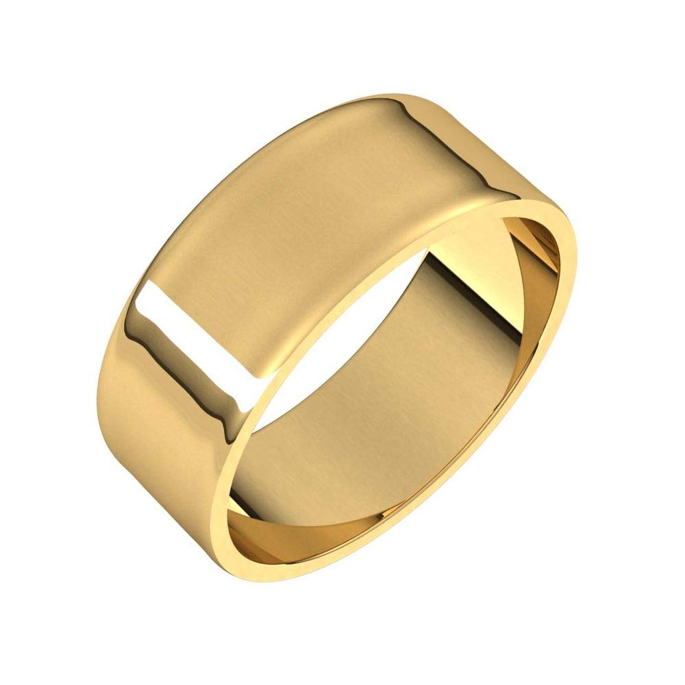 7mm Solid Gold Wedding Band for Women & Men - 10k/14k Yellow or White Gold Comfort Fit Ring - Perfect for Engagement, Anniversary & Everyday Wear