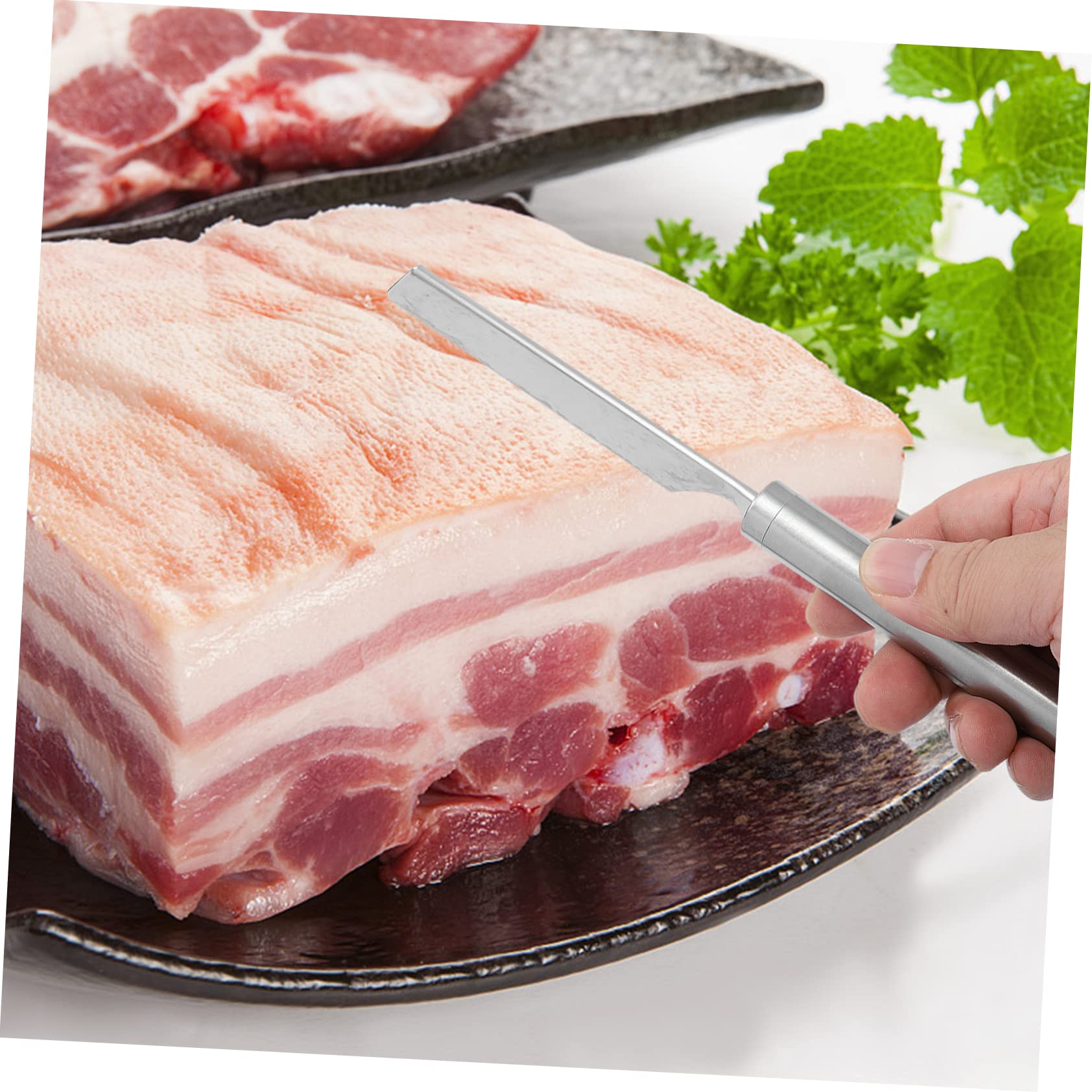 Premium Stainless Steel Pig Hair Removal Tool - Durable Blades Holder for Effortless Hair Scraping | Perfect for Butchers, Chefs & Home Cooking