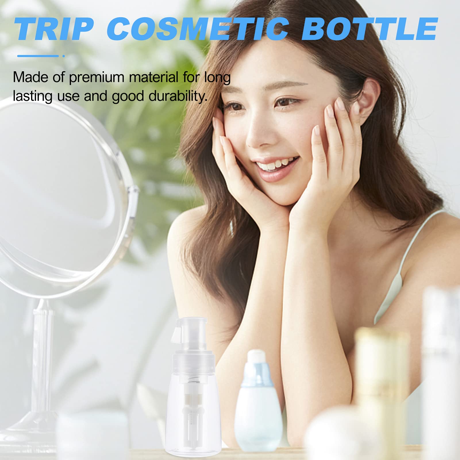 **Healifty 180ml Clear Refillable Powder Spray Bottle - Portable Fine Mist Pump Dispenser for Makeup, Cosmetics & Travel | Perfect for Loose Powder, Setting Spray & DIY Skincare**
