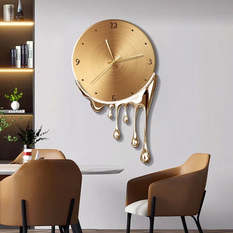 Large Melted Wall Clock - Unique Dali-Inspired Home Decor for Living Room, Bedroom & Office | Modern Artistic Wall Art Gift
