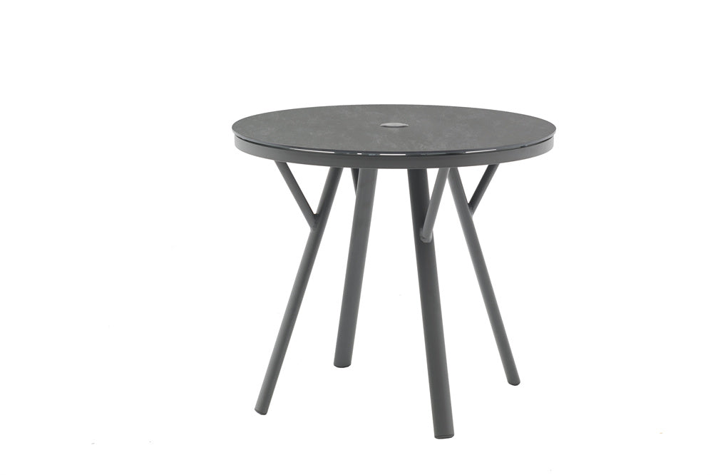 Stylish Outdoor Round Table with Polo Ant Director Chair Set - Perfect for Garden, Patio, and Backyard Dining | Couture Jardin Collection