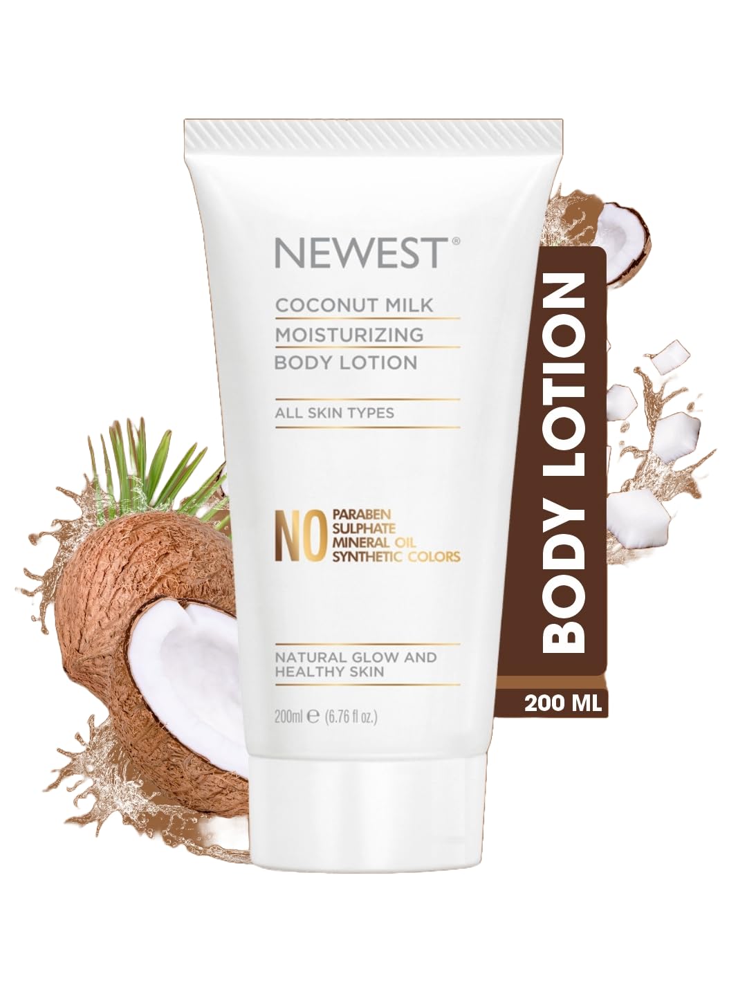 NEWEST Natural Coconut Milk Body Lotion for Men & Women | Advanced Deep Nourishing & Moisturizing - 200ml | Perfect for Dry Skin Care & Daily Hydration