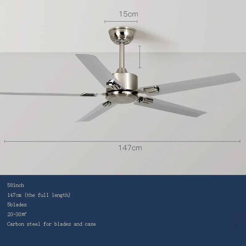 High-Performance Quiet Ceiling Fan with Strong Wind - Energy Efficient Cooling for Bedroom, Living Room & Office | Ideal Home Upgrade