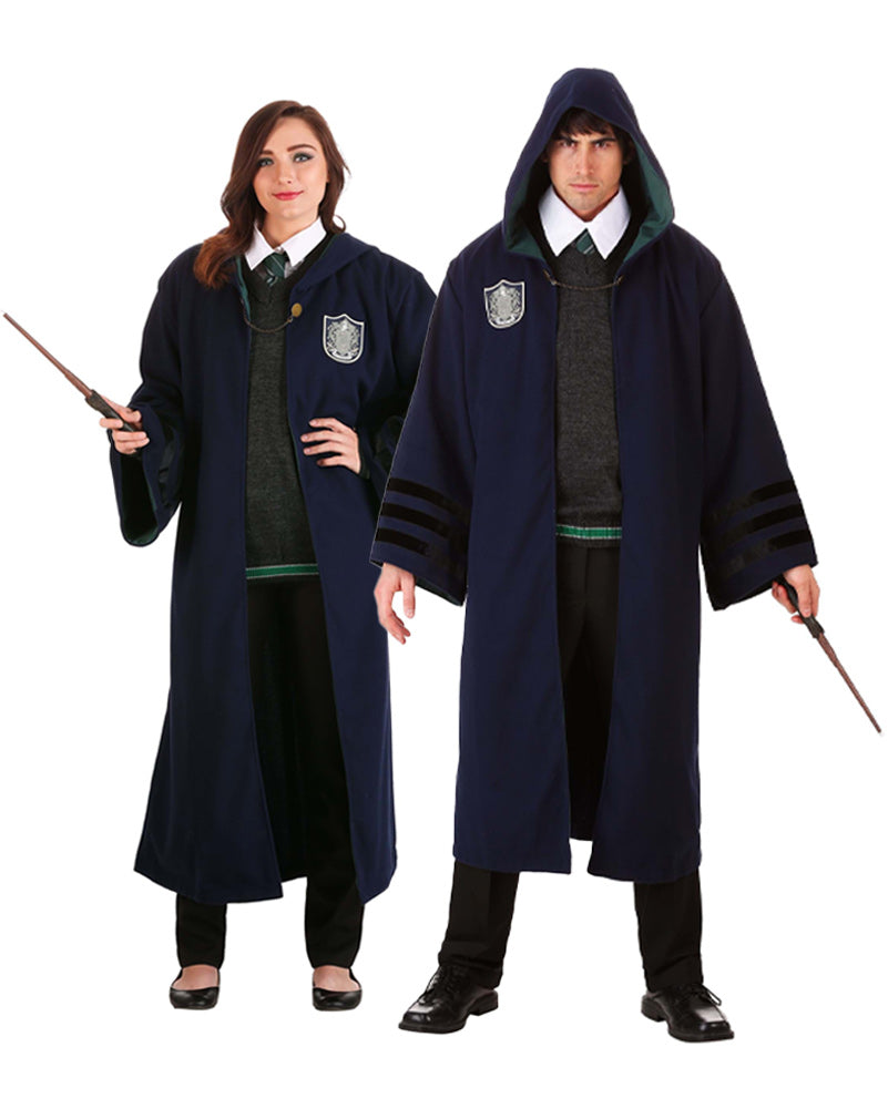 1920s Vintage Slytherin Robe for Adults - Harry Potter Inspired Wizard Costume - Perfect for Halloween, Cosplay, and Themed Parties