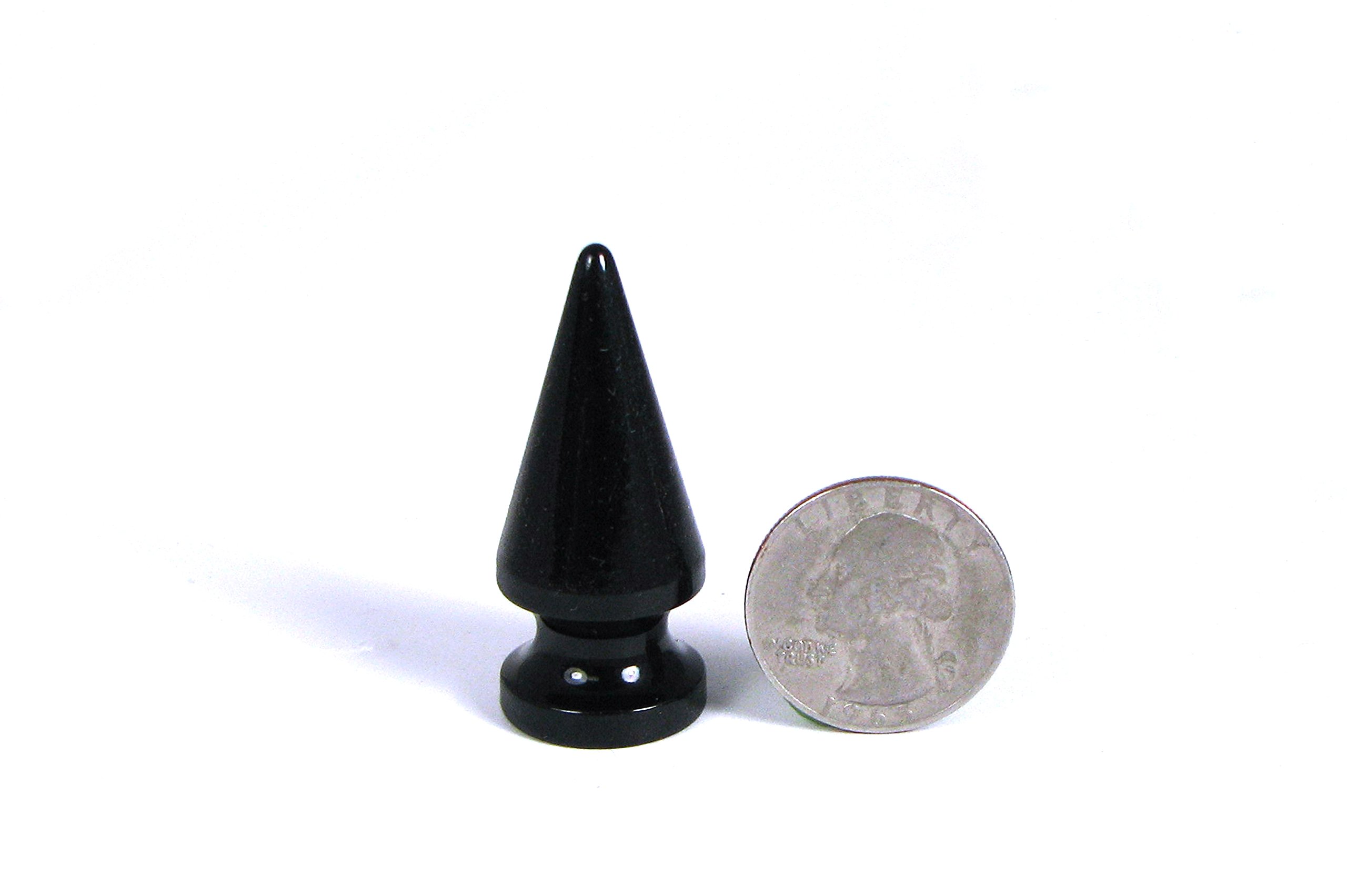 Giant Tree Spike Size 45 - Aluminum Base Metal Rivets for Denim & Leather Crafting - Screw-Back Cone Shaped Top - Black Powder Coated (Pack of 20) - Perfect for DIY Jeans, Jackets, Boots & Leather Accessories