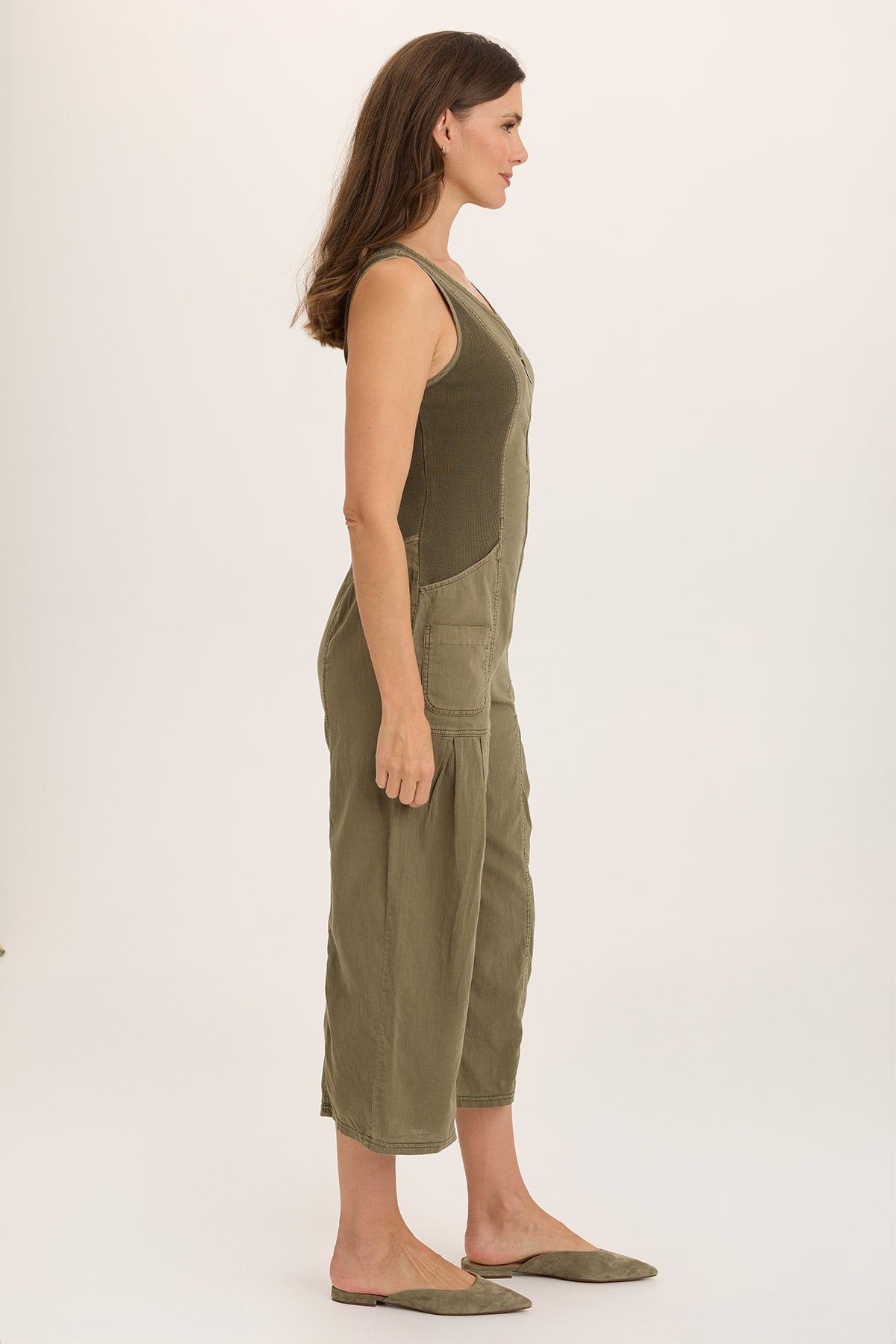 Linen Macgowan Wide Leg Cargo Jumpsuit for Women - Comfortable Summer Romper with Pockets | Perfect for Casual Outings, Beach Vacations & Boho Fashion