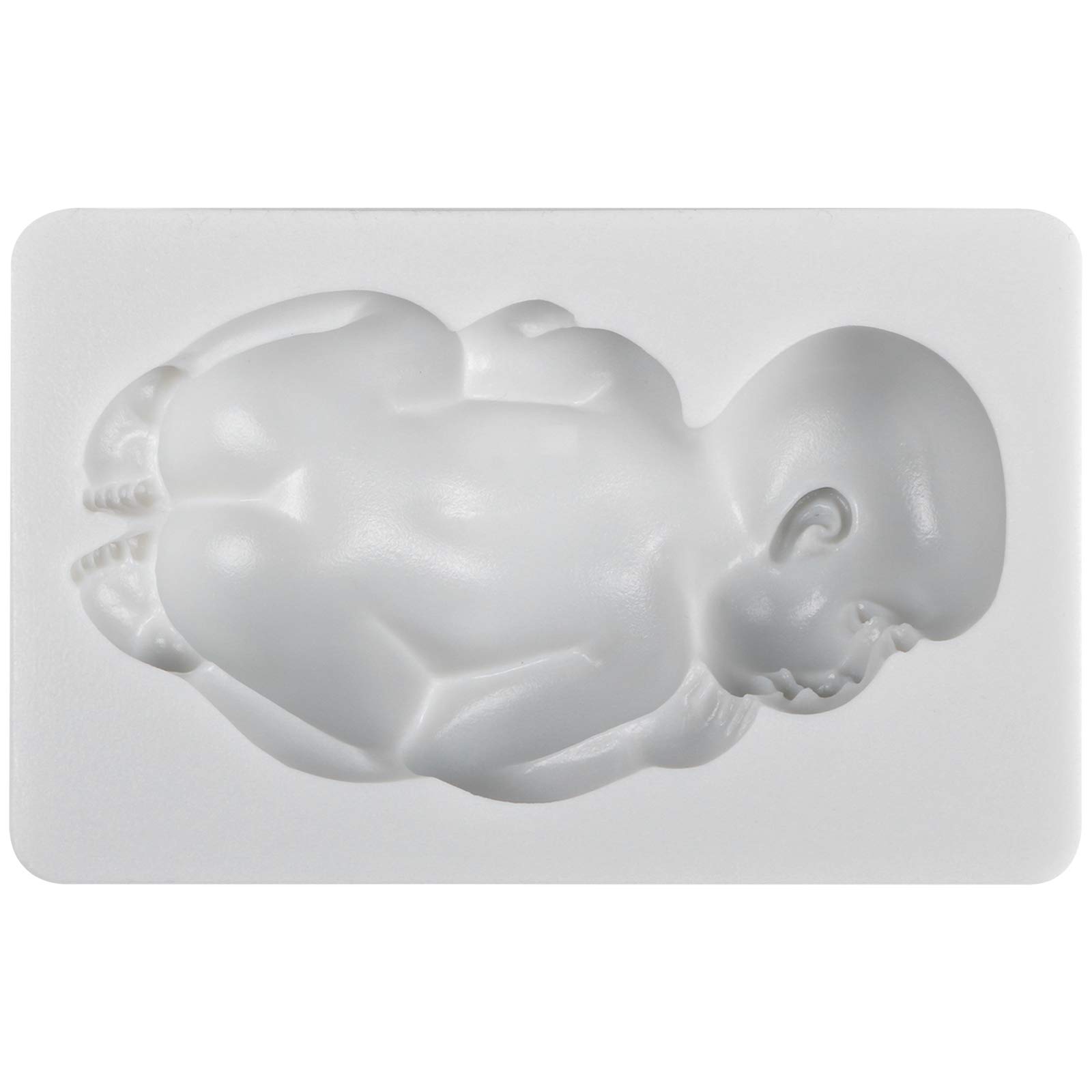 Funshowcase Large Silicone Baby Sleeping Mold - Perfect for Cake Decorating, Candy Making, DIY Soap Crafting | Ideal for Birthday Parties, Baby Showers & Holiday Treats