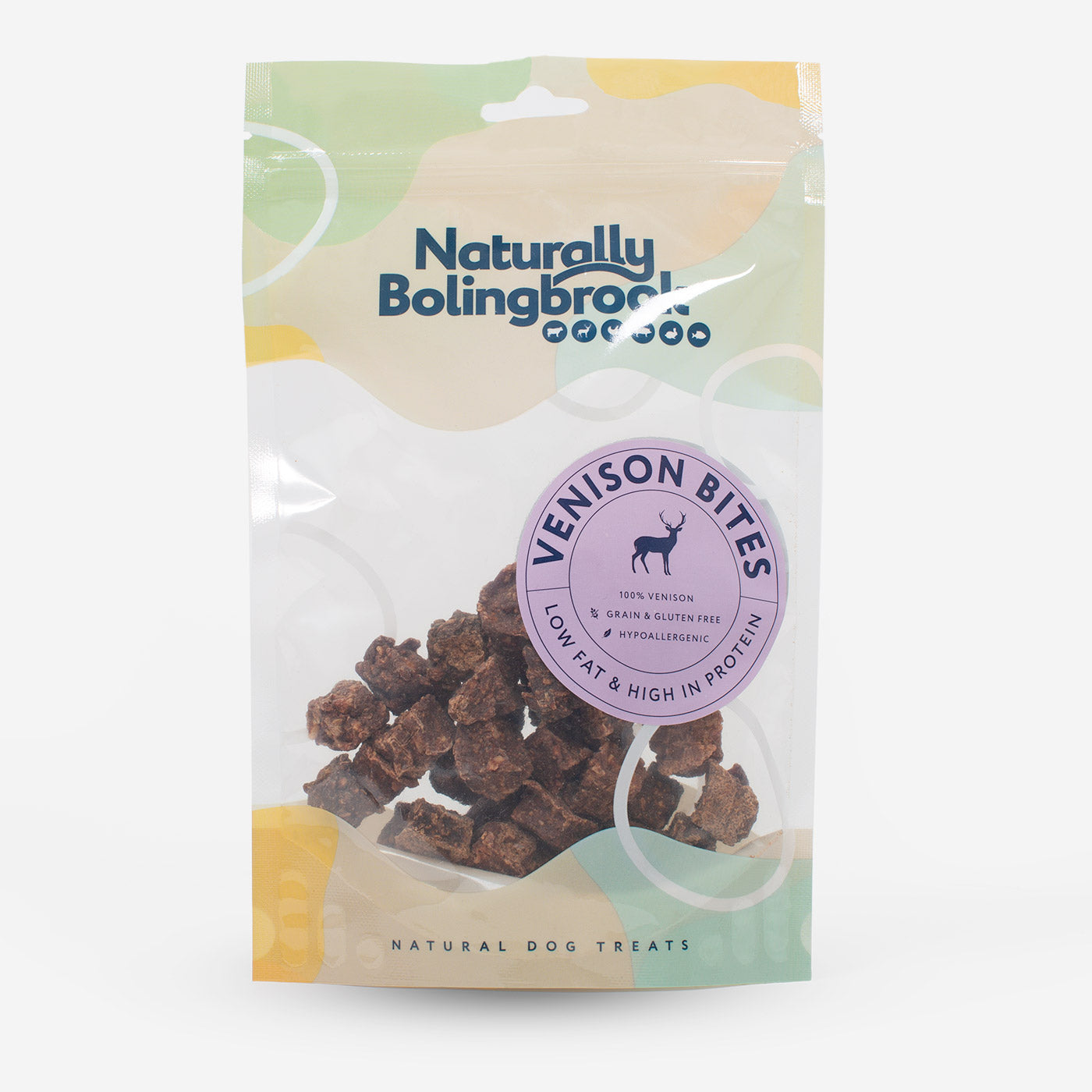 Naturally Bolingbrook Venison Bites 100g - Premium Dried Deer Meat Snacks for Dogs | High-Protein Training Treats & Outdoor Adventure Dog Rewards