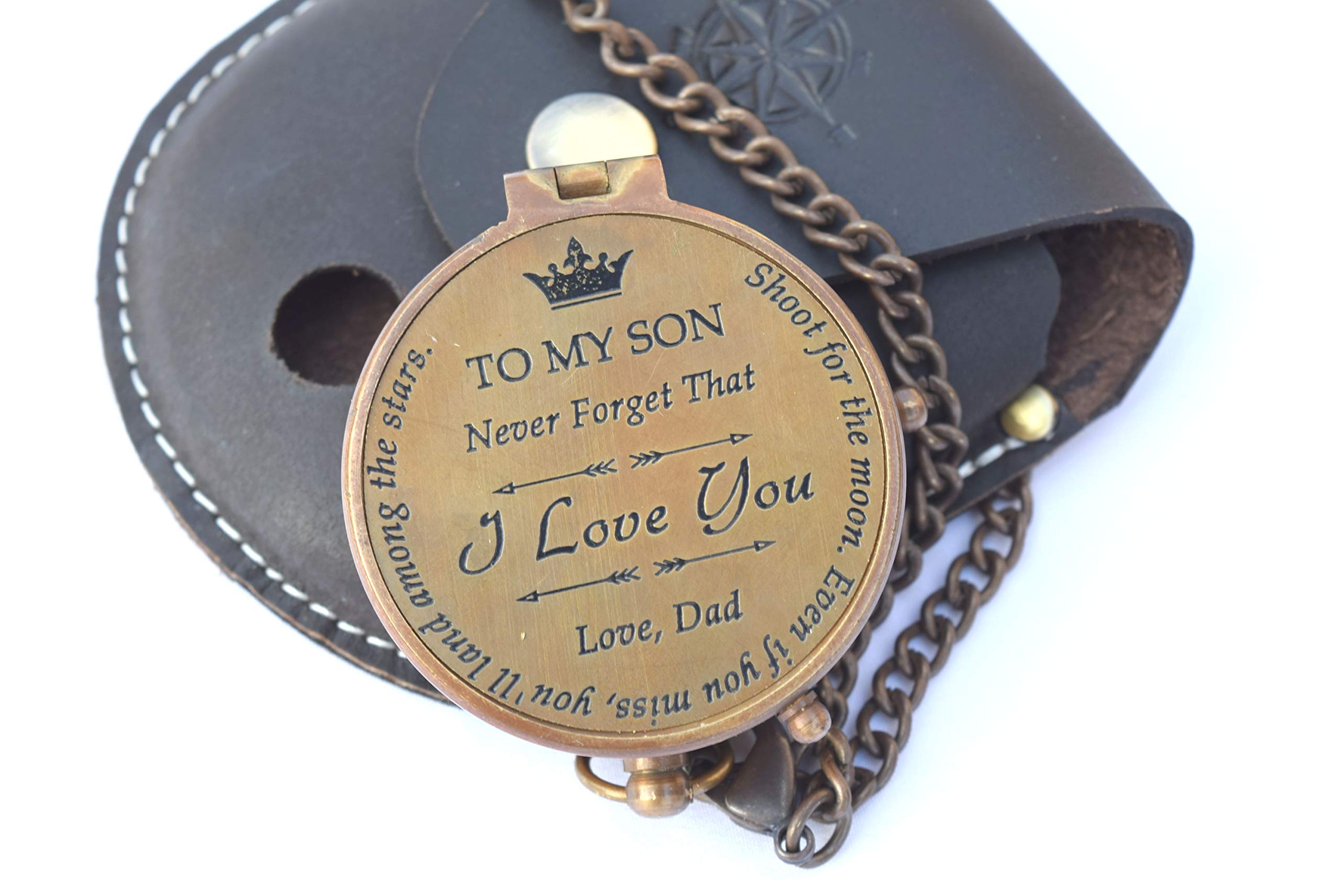 Personalized Compass Gift for Son - Graduation, Birthday & Confirmation Gift from Parents | Thoughtful Keepsake for Adventurous Sons - Perfect for Travel, Hiking & Life Journey Inspirations