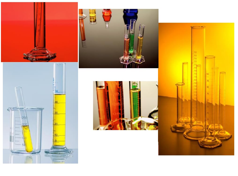 Borosilicate Glass 50ml Measuring Cylinder with Graduated Scale & Smooth Spout - Lab Quality Precision for Chemistry Experiments, Science Classrooms & Home Brewing (Pack of 1)