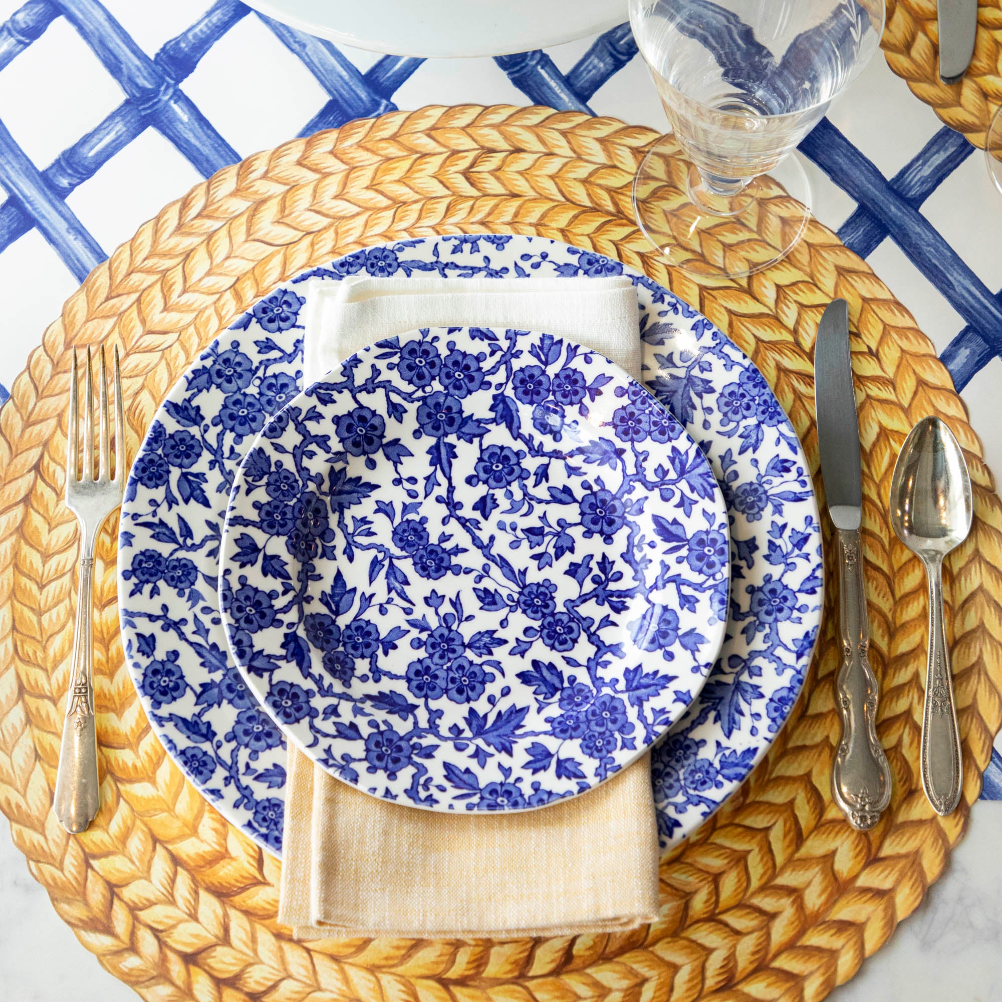 Burleigh Blue Arden Dinnerware Set - Elegant Ceramic Plates, Bowls & Mugs for Fine Dining & Home Entertaining