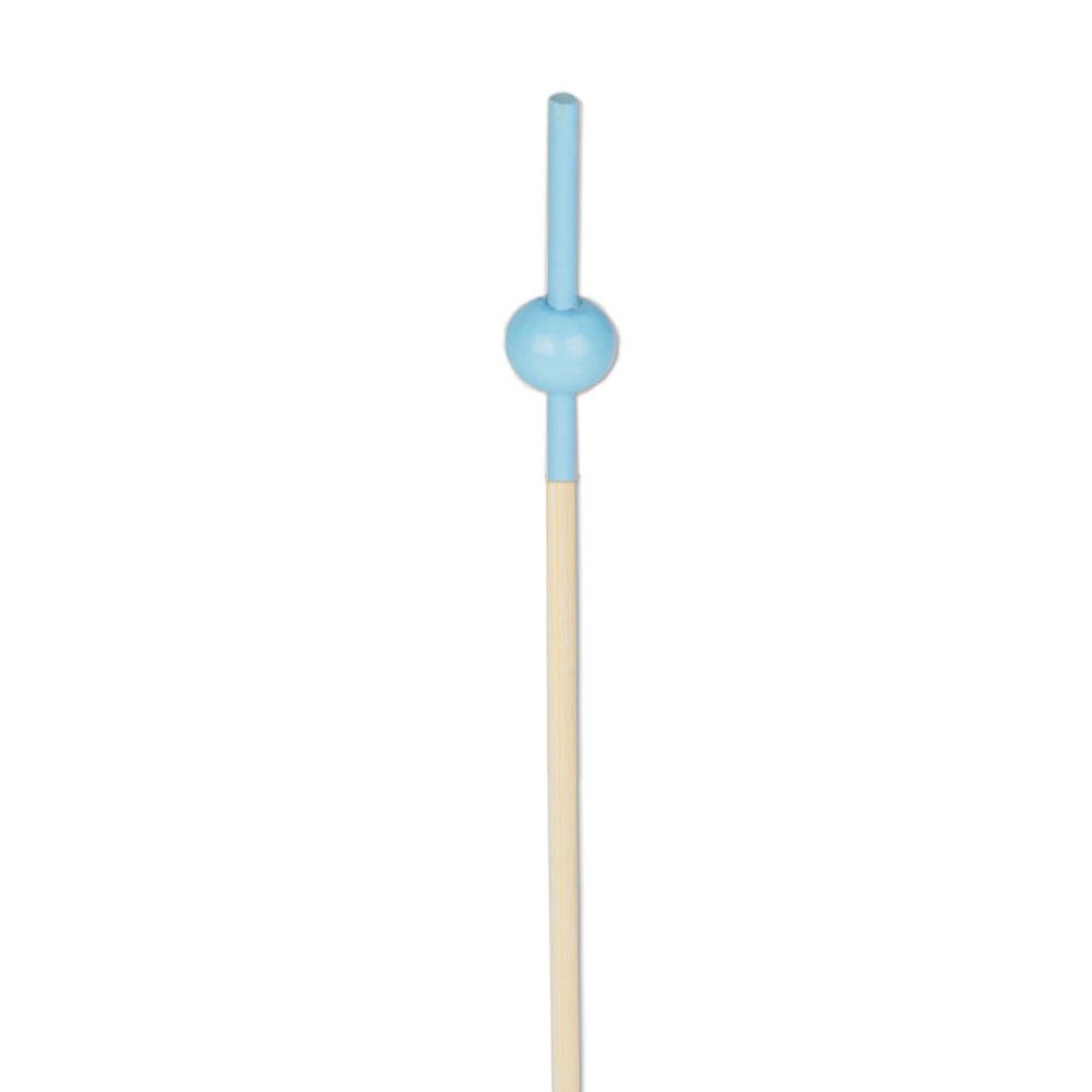 Light Blue Beaded Appetizer Picks - 4 3/4 Inch Sandwich & Cocktail Sticks - Set of 100 - Perfect for Party Platters, Charcuterie Boards & Drink Garnishes