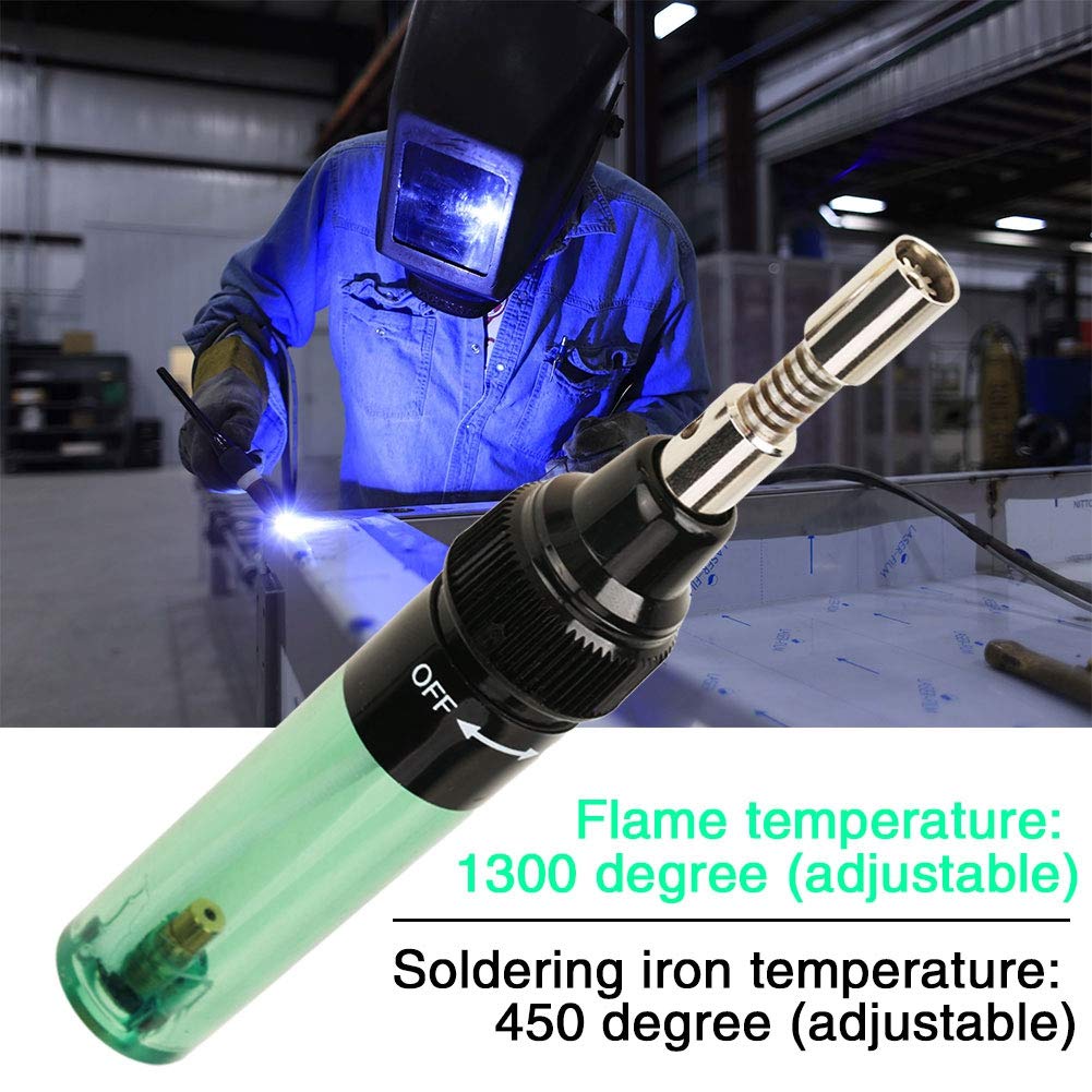 **Refillable Cordless Butane Soldering Iron & Torch Kit - 1300°F Portable Gas Soldering Tool for Automotive, Electronics, PC Repair & Home DIY - 40 Min Runtime - Perfect for On-the-Go Repairs & Crafting**