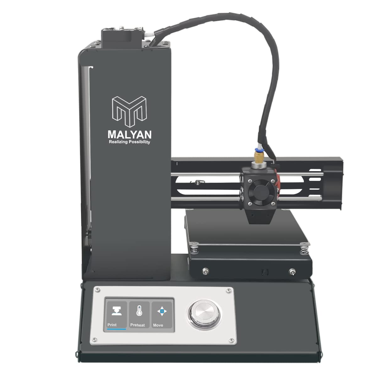 MALYAN M200 FDM Mini 3D Printer - Fully Assembled Desktop 3D Printer for Kids, Beginners & Hobbyists | Includes Free PLA Filament Sample & Preloaded MicroSD Card | 120x120x120mm Build Volume | Perfect for Home, School & DIY Projects