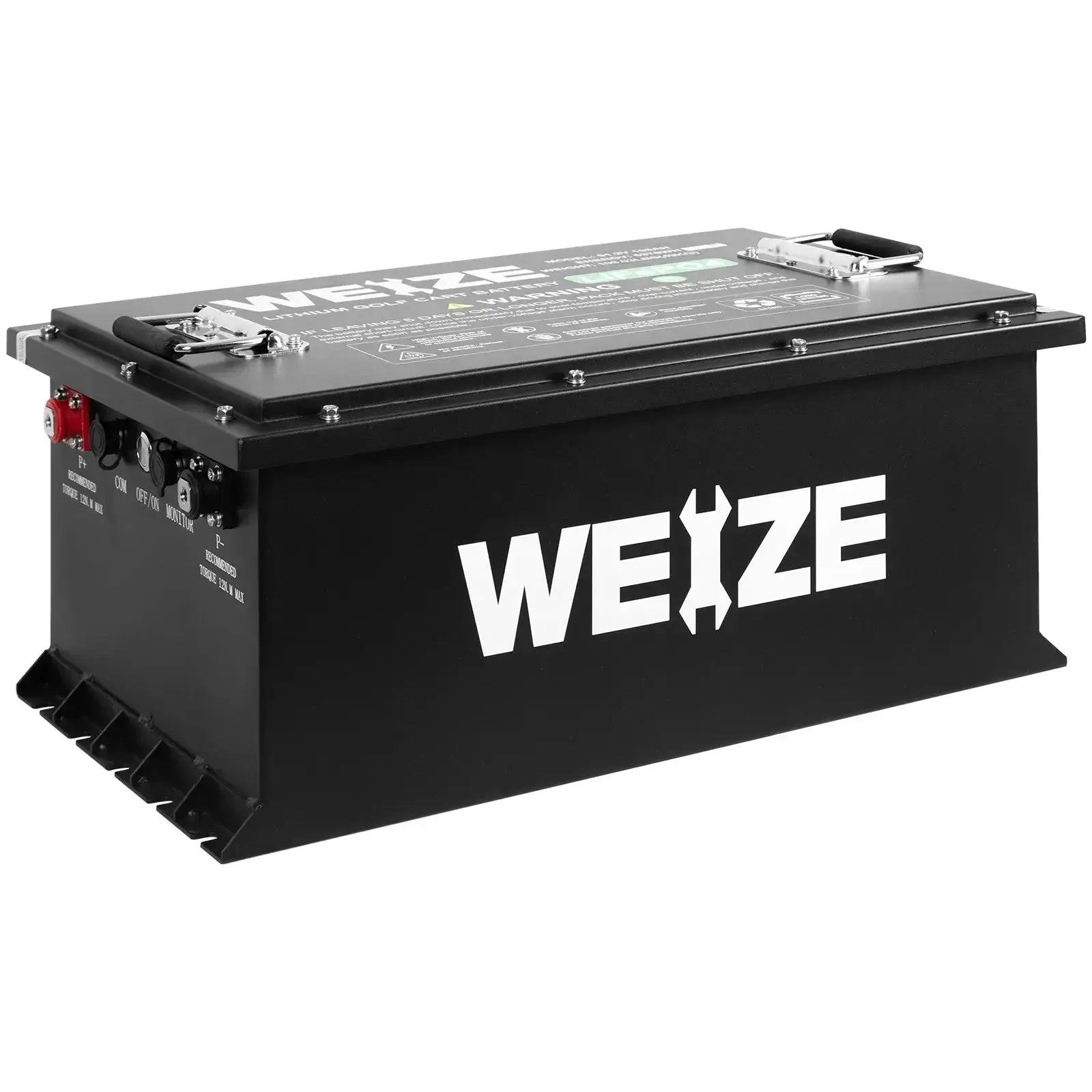 WEIZE 48V (51.2V) 105AH LiFePO4 Golf Cart Battery - 5376Wh Bluetooth Lithium Battery Complete Kit for Golf Carts, Electric Vehicles & Solar Power Storage