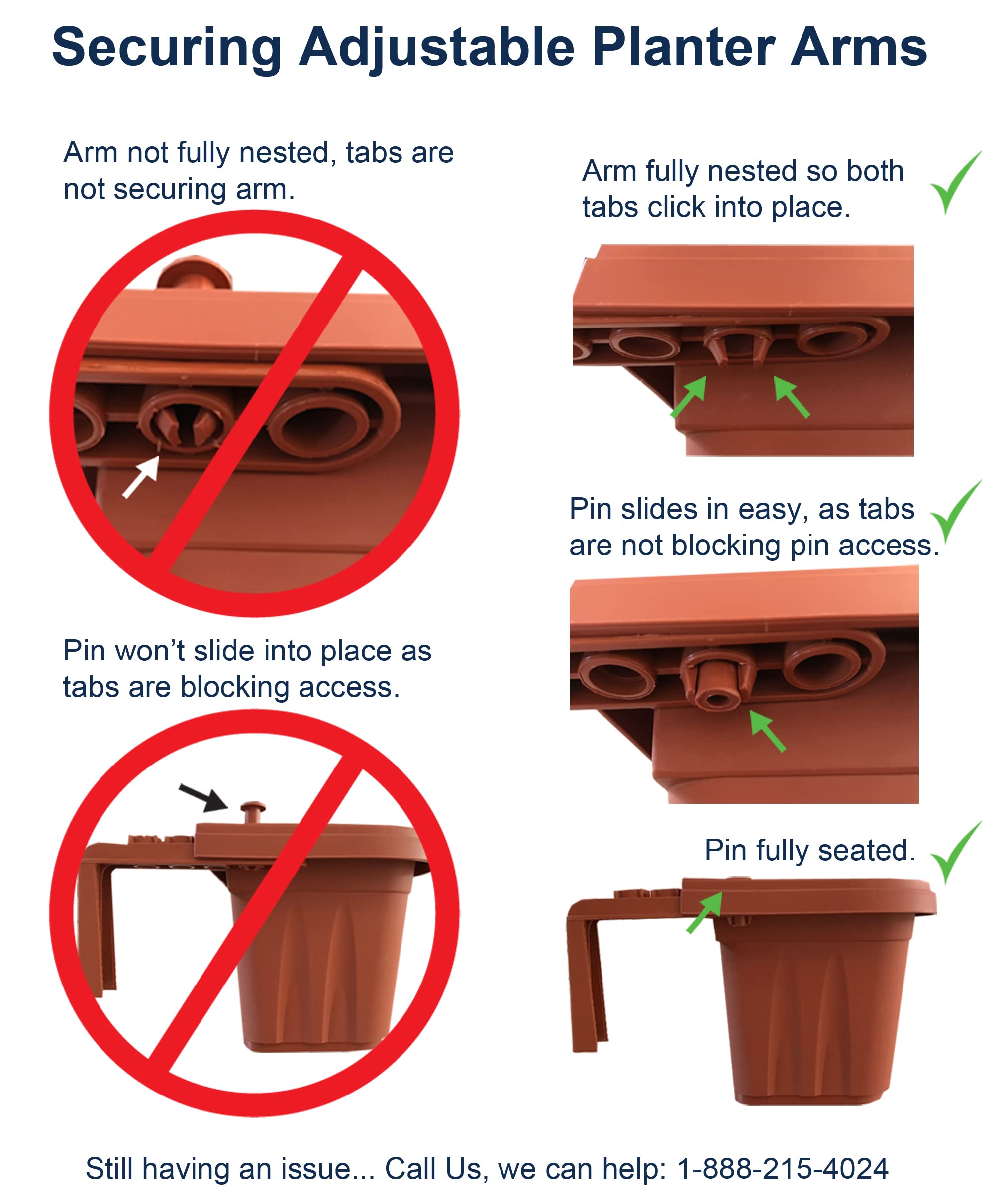 Apollo Exports International AP-30217-TC 20 Inch Adjustable Railing Planter - Terra Cotta Flower Box for Balcony, Deck, Porch & Window Gardening