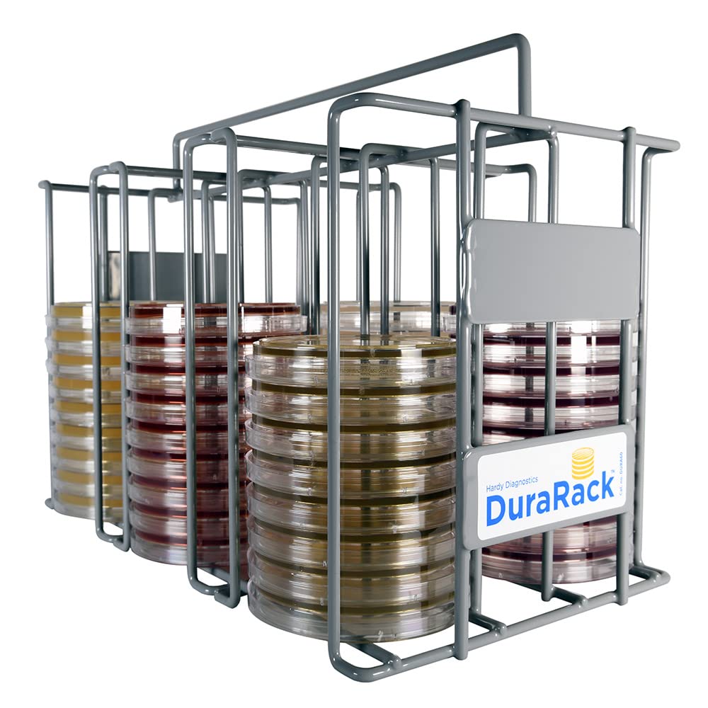 DURARACK™ Autoclavable Petri Dish Holder - Coated Steel Wire Rack for 84 Culture Plates | Transport & Storage Solution for Laboratories by Hardy Diagnostics | Ideal for Microbiology Labs, Research Facilities & Clinical Settings