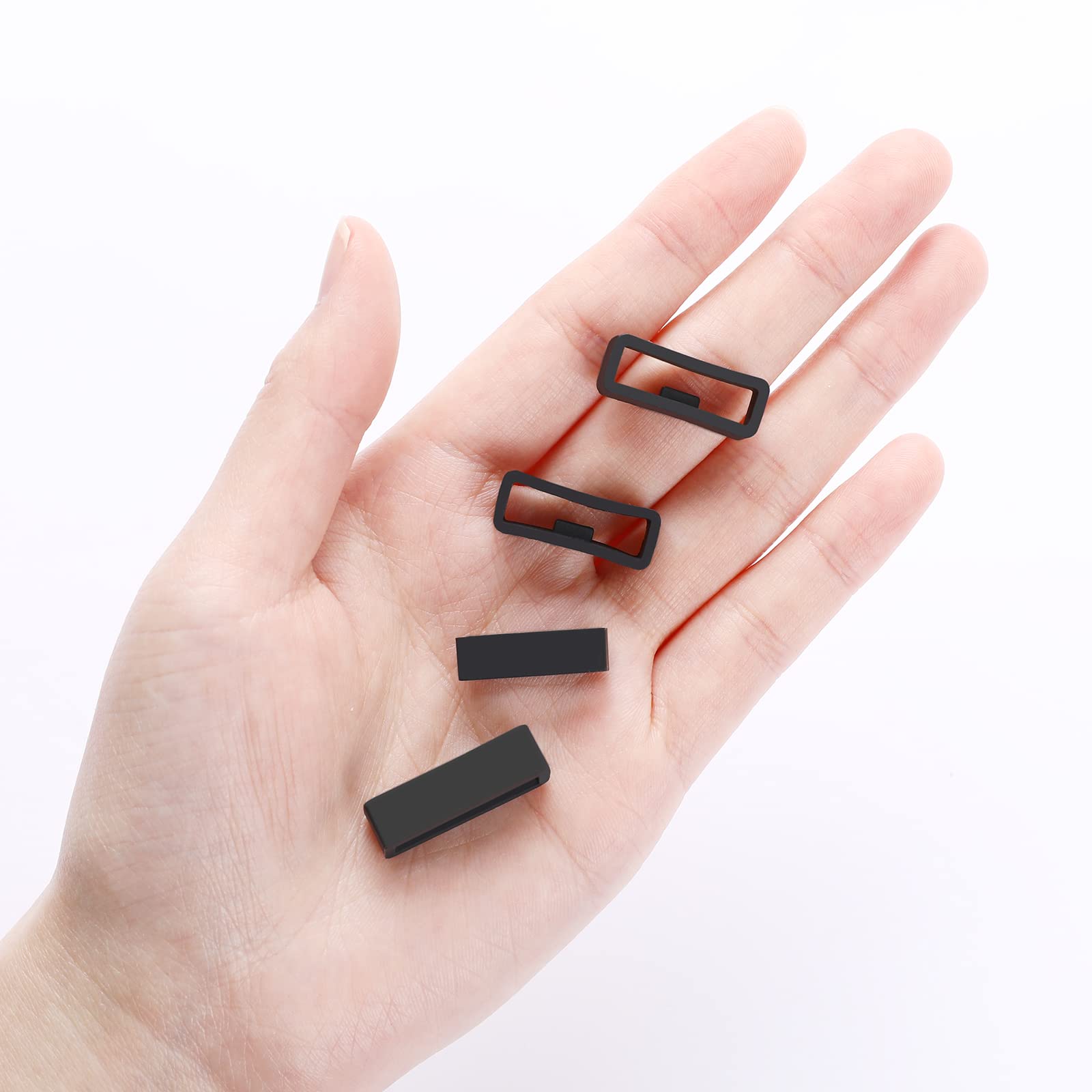 6 Pcs Silicone Watch Band Loops - Sport Watch Strap Holder for Smartwatches - Secure & Durable for Running & Workouts