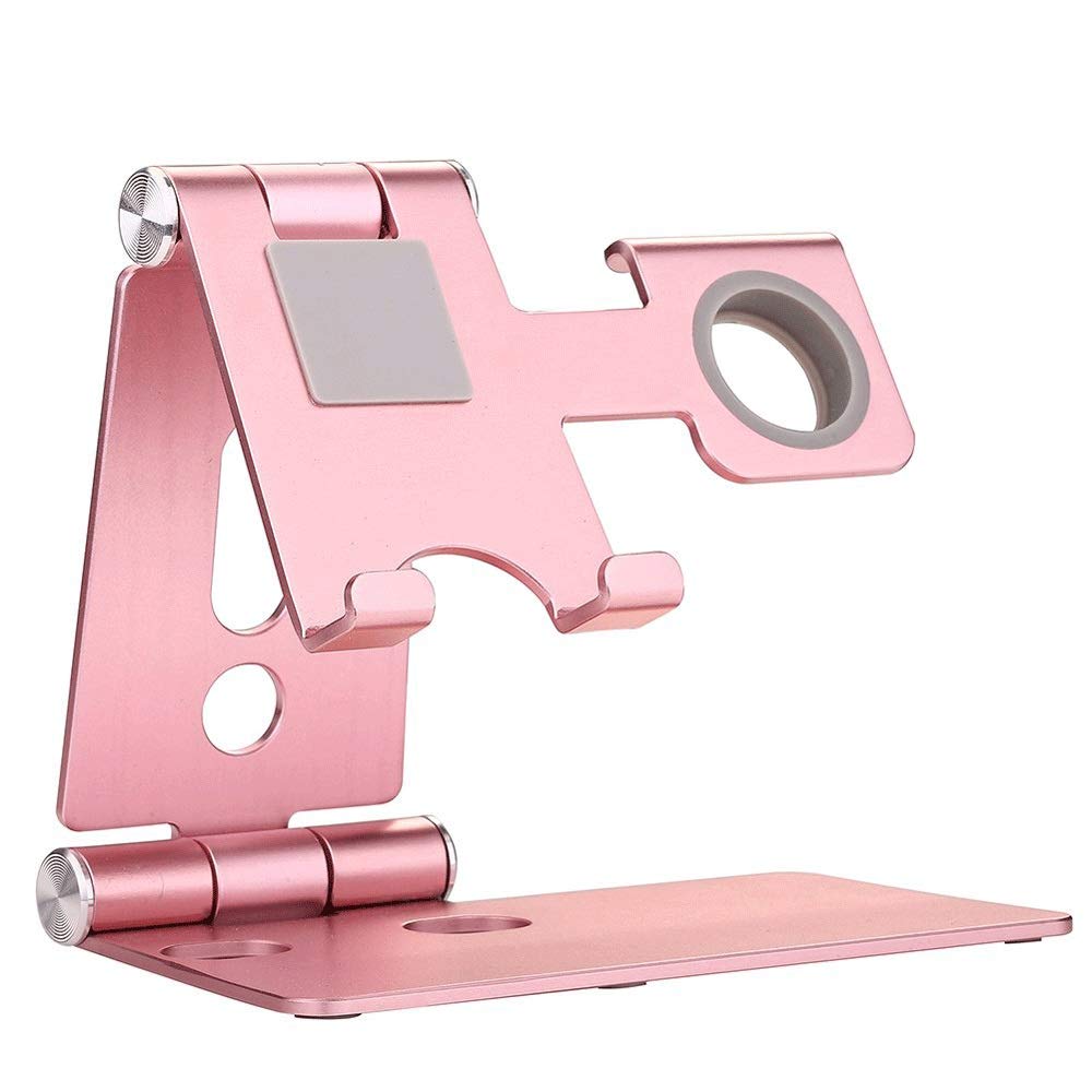 Premium Aluminum Foldable Phone Stand - Adjustable Multi-Angle Phone Holder & Tablet Stand for Desk, Car, Office, and Home Use (Color: Silver) - Perfect for Video Calls, Watching Movies, and Hands-Free Browsing