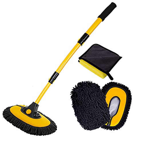 Yellow Mop With Yellow Washing Cloth