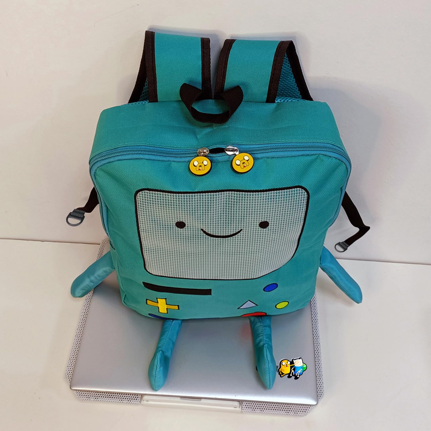 **Adorable Cartoon Backpack for Travel & School - Lightweight Green Anime Bag Inspired by Finn & Jake Adventure | Breathable, Portable & Stylish for Daily Use, Cosplay & Outdoor Trips**