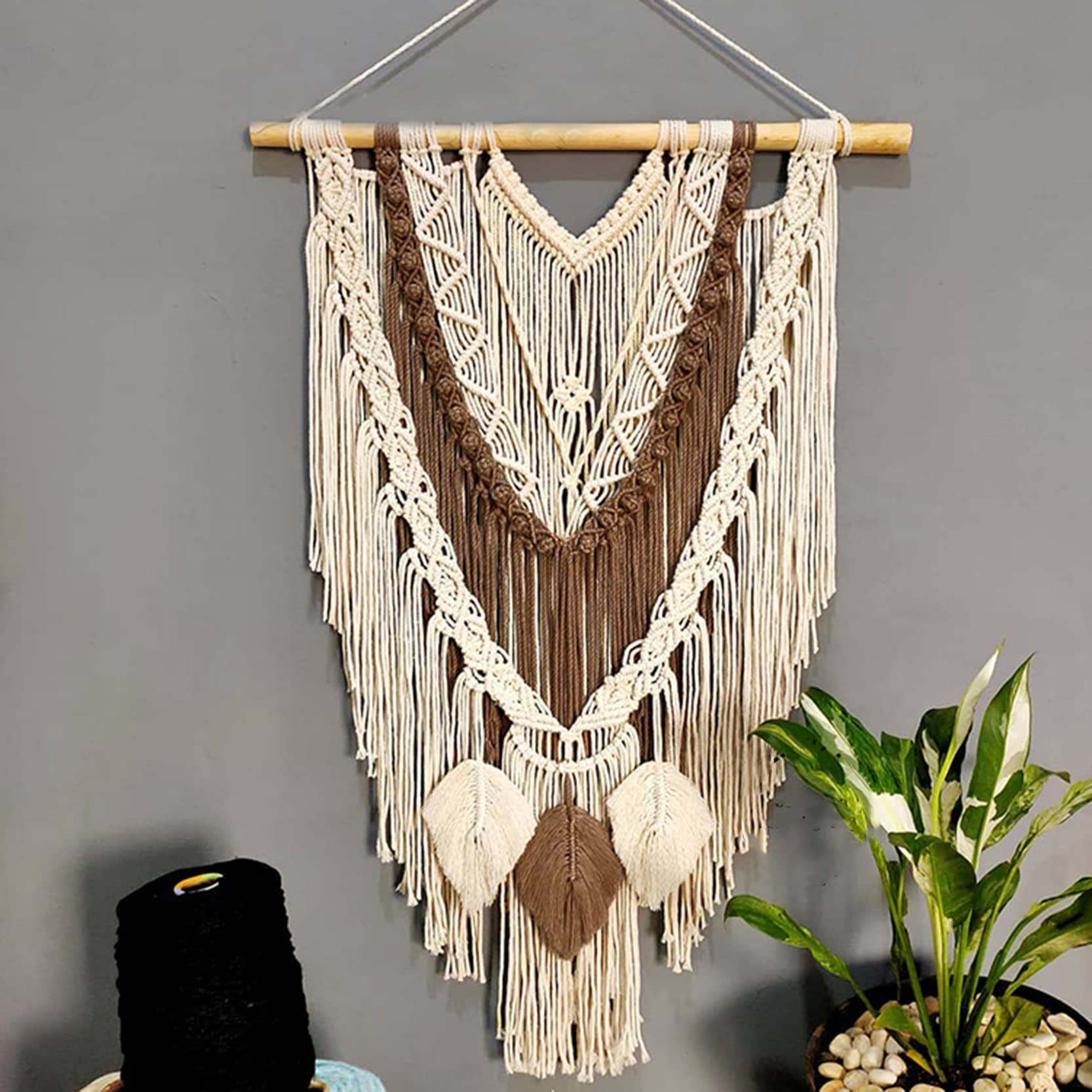 Handmade Cotton Rope Macrame Wall Hanging - Large Boho Tapestry for Living Room & Bedroom Decor | Modern Woven Wall Art for Home, Office & Wedding Decorations